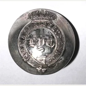 Victorian Leicestershire Yeomanry Cavalry Silver plated Large Button.