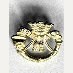 Cornwall: Silvered Collar Badge.