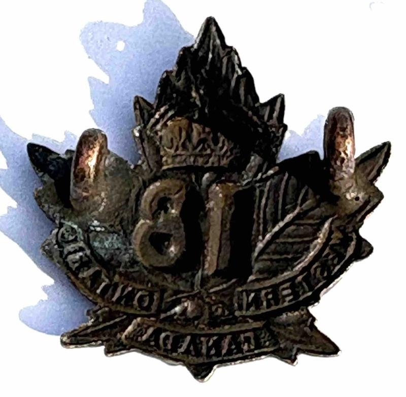 Canadian Collar Badge. CEF. 18th Western Ontario — image 2