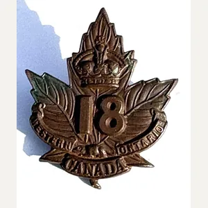 Canadian Badge. CEF. 18th Western Ontario