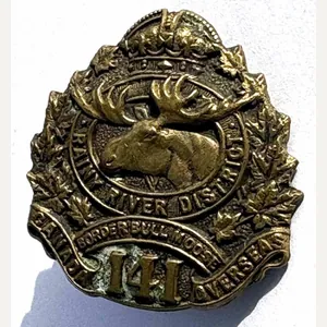 Canadian Collar Badge. CEF. 141st Rainy River District