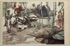 North Vietnamese Army Basecamp Postcard