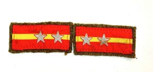 WW2 Japanese Sergeant Bevo Collar Tabs on Wool Pair