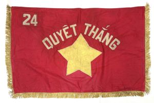 North Vietnamese Army 24th Regiment Flag with Fringe