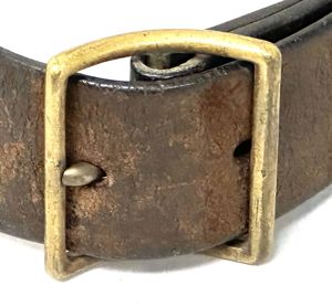 WW2 Japanese Leather Belt for Ammo Pouches & Bayonet Frog