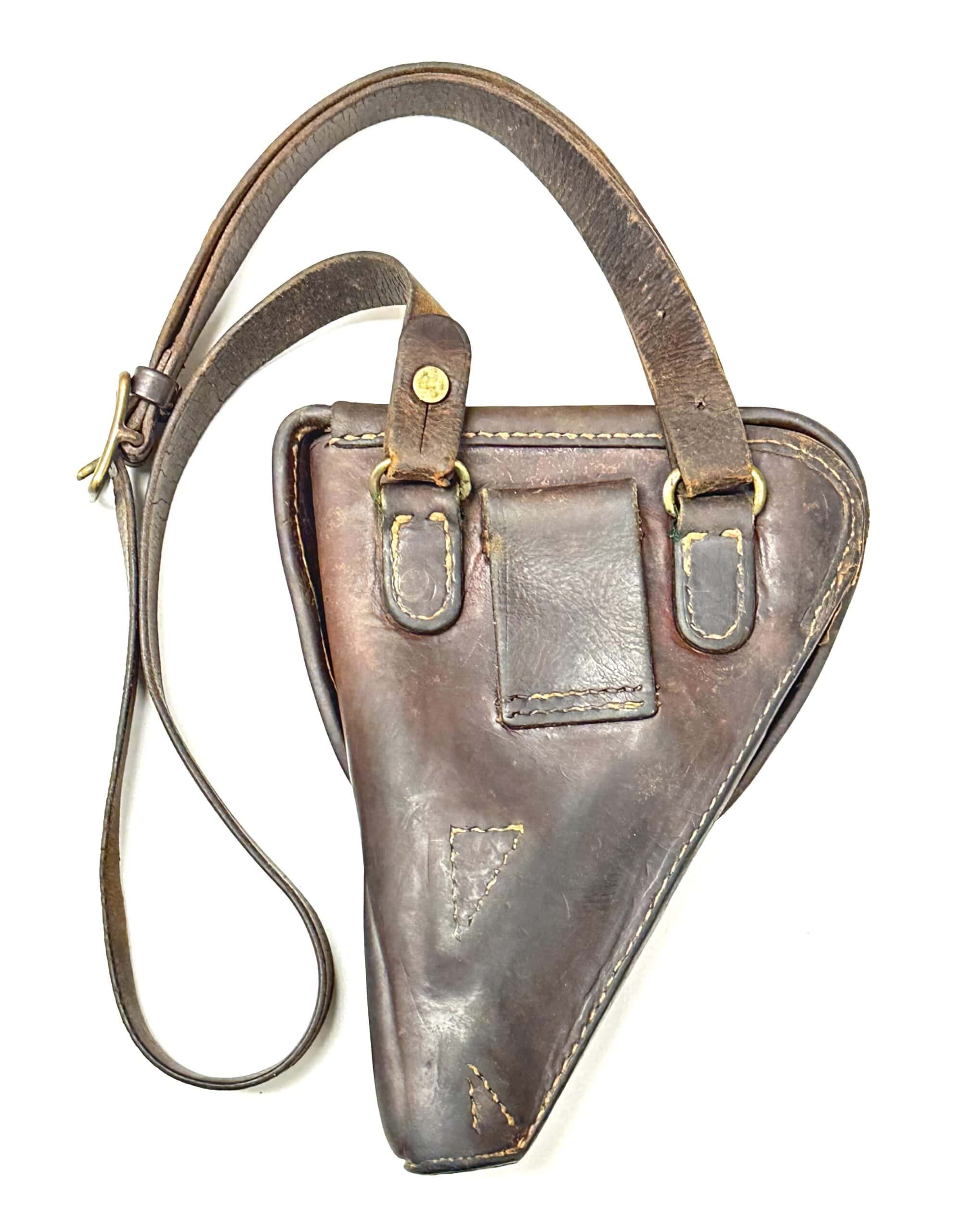 Japanese Navy Marked Papa Nambu Holster with Shoulder Strap Very Rare — image 5