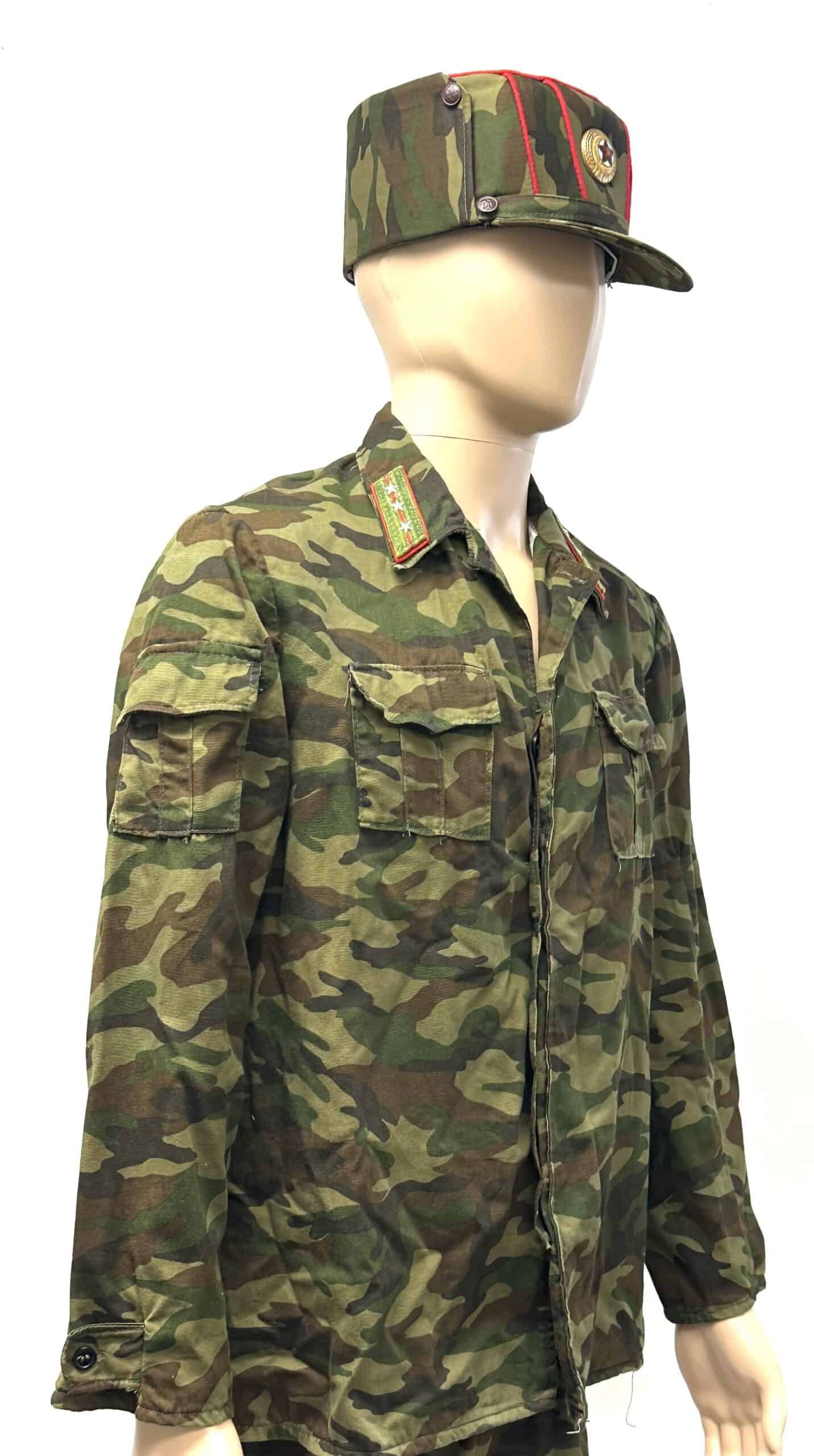 North Korean DPRK Officer's Modern Woodland Camouflage Uniform & Hat — image 5