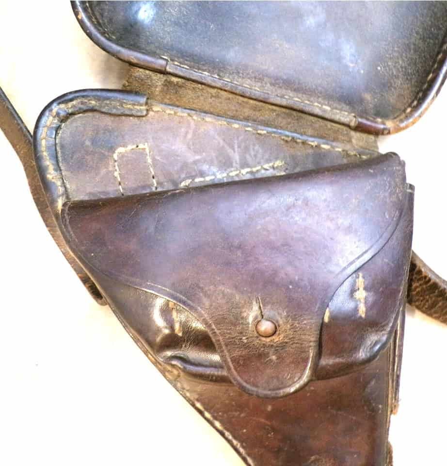 WW2 Japanese Type 26 Revolver Tank Crew Holster with Shoulder Strap — image 4