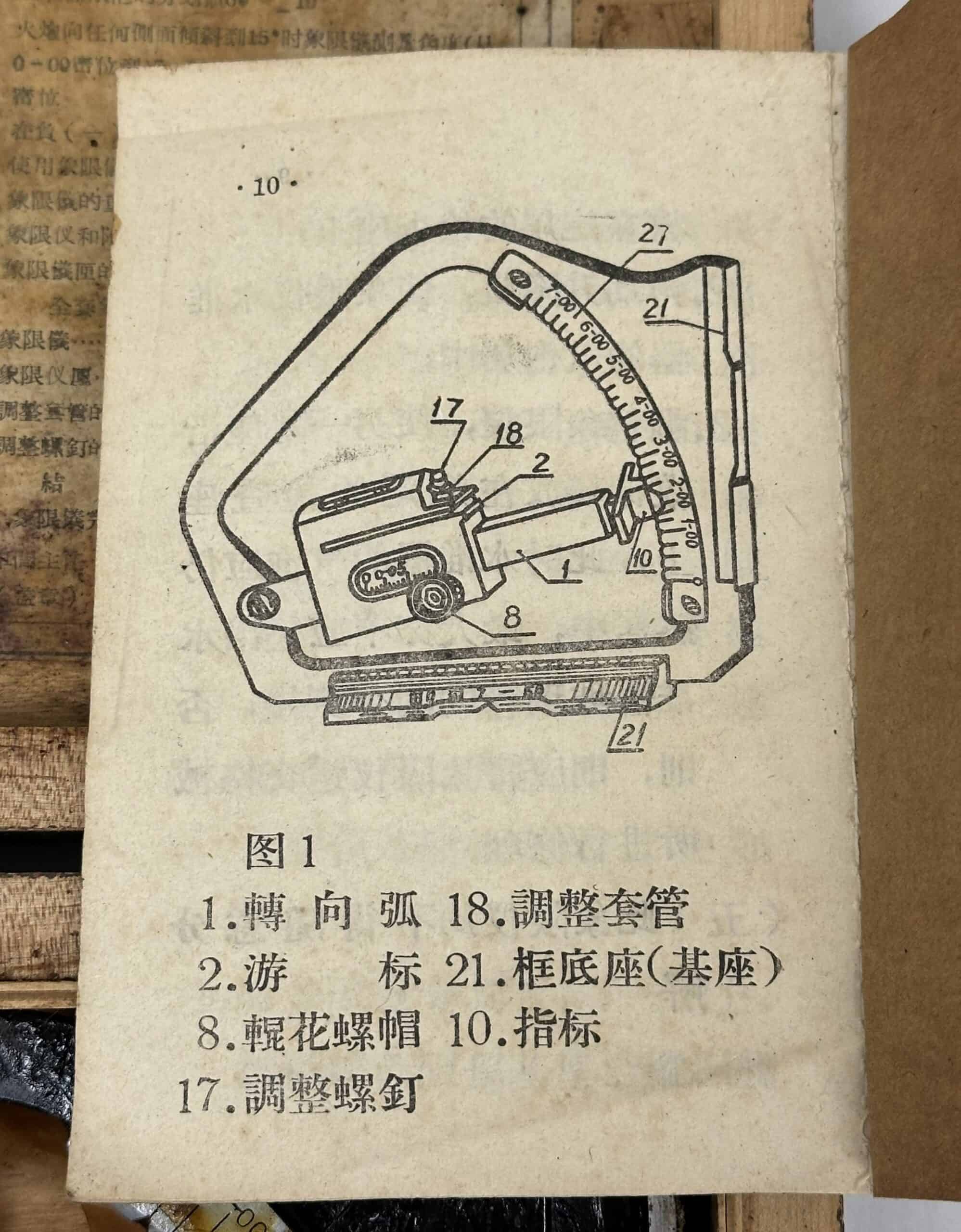 ChiCom North Vietnamese Army Rocket & Artillery Clinometer 1969 with Manual — image 9