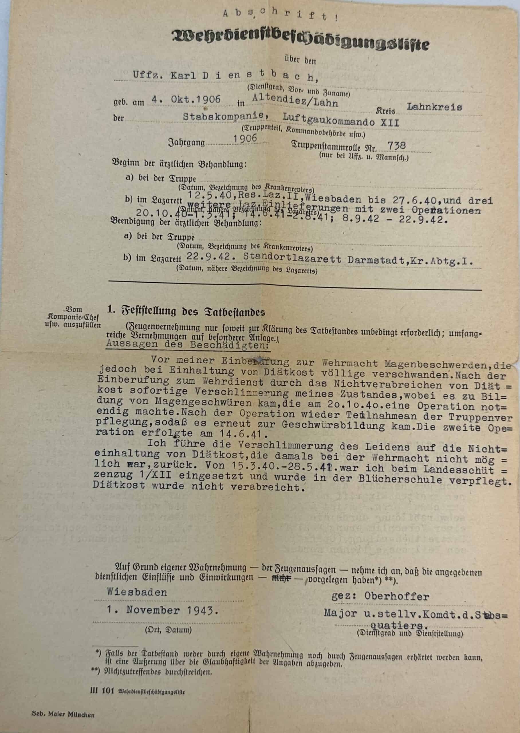 WW2 German Lot of 30 Documents to one man who Invaded both France & Russia — image 14