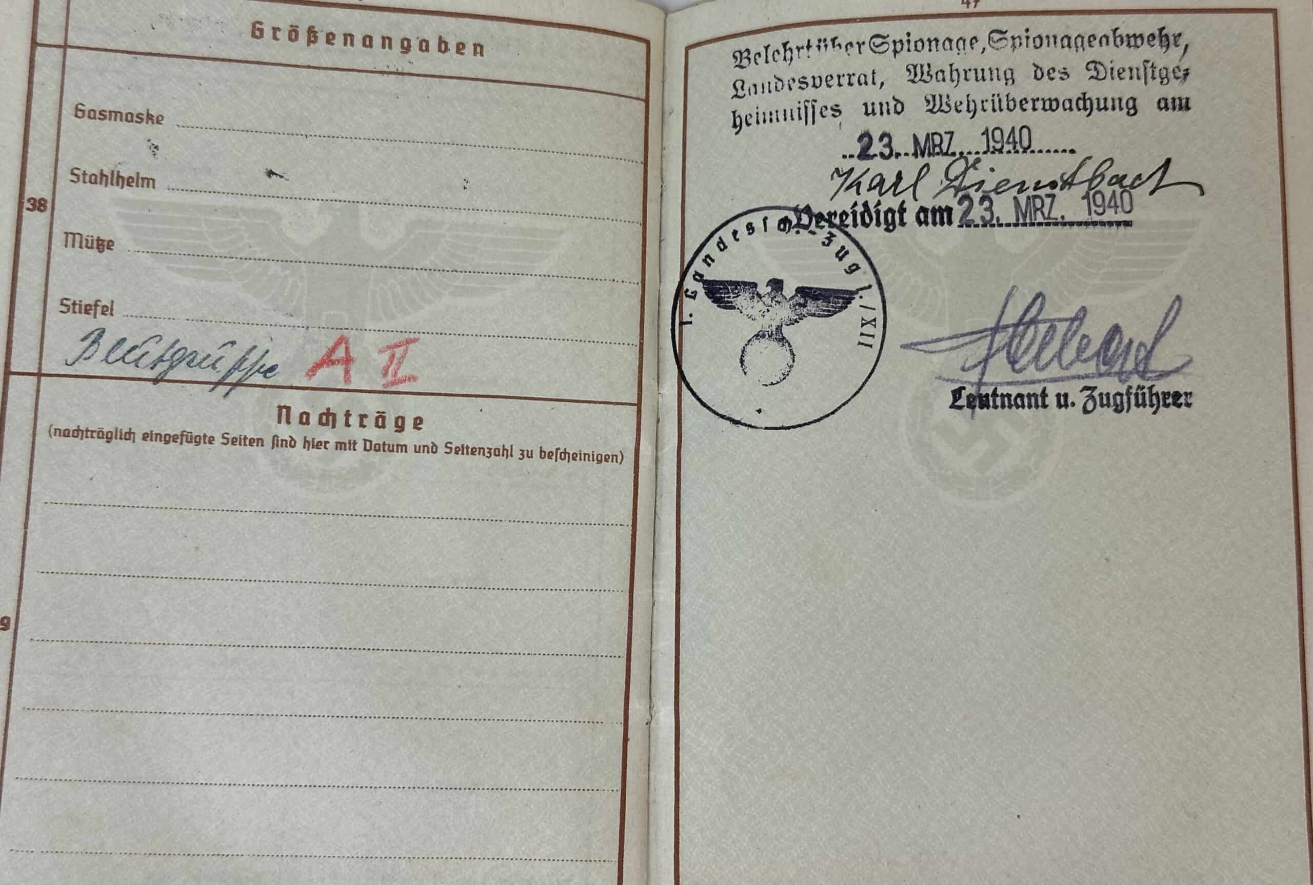 WW2 German Lot of 30 Documents to one man who Invaded both France & Russia — image 35