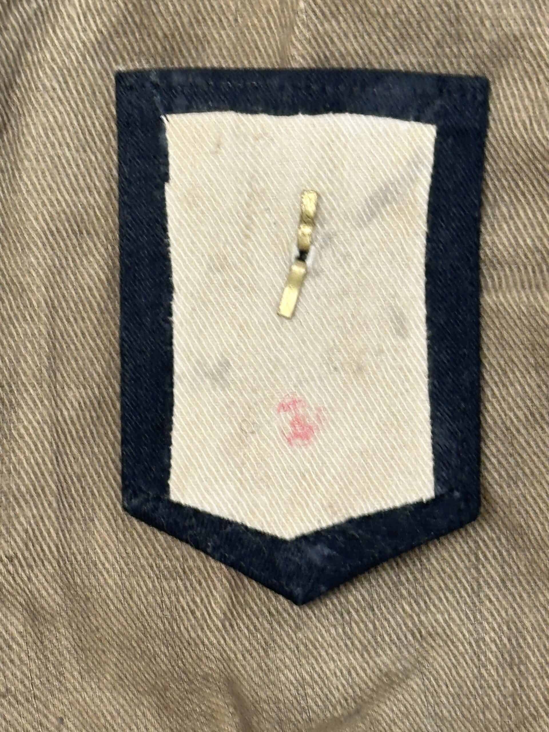 WW2 Japanese Navy Landing Force Tunic with Name – Gun 12 Patch — image 11