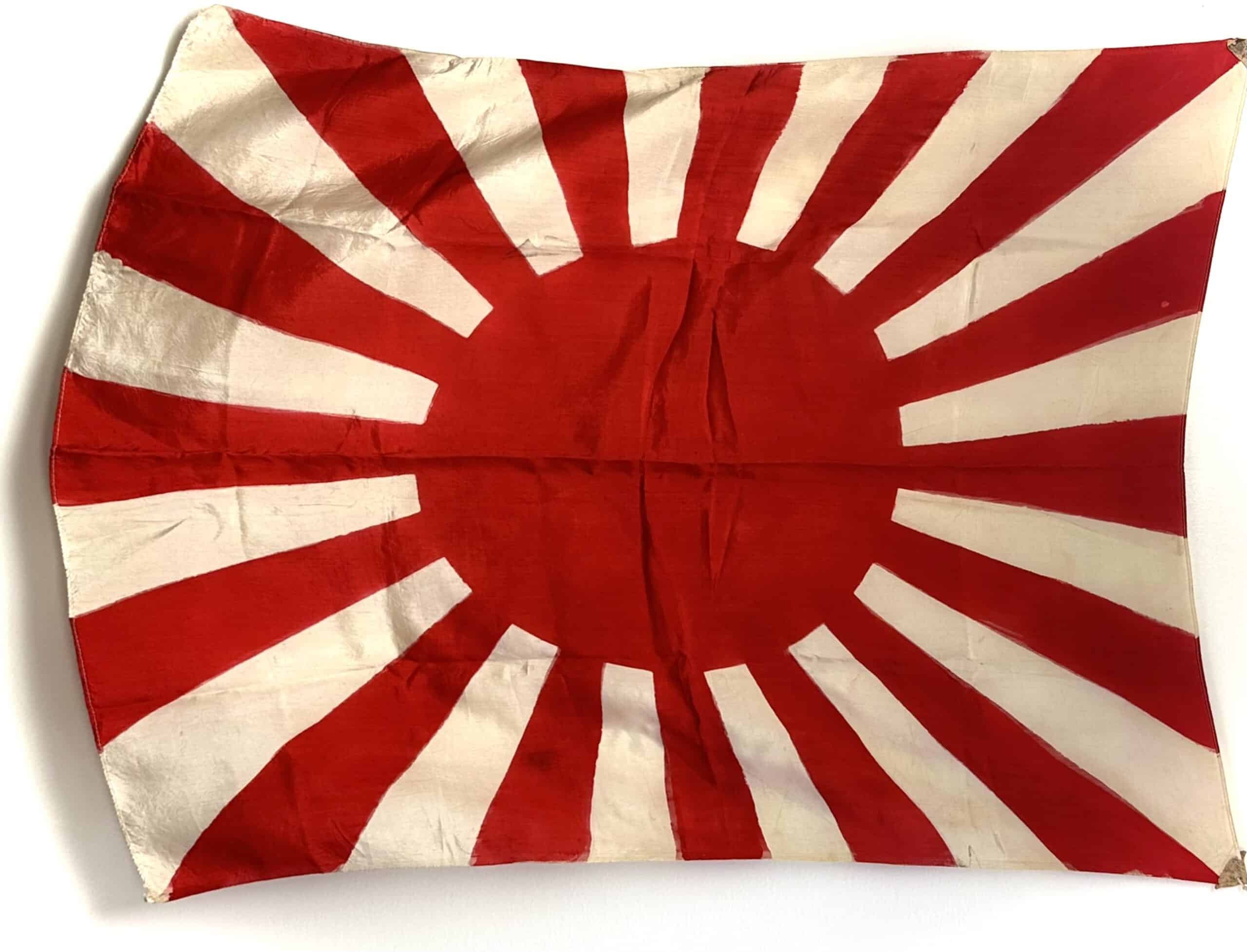 WW2 Japanese Army Rising Sun Silk Banzai Flag — image 3