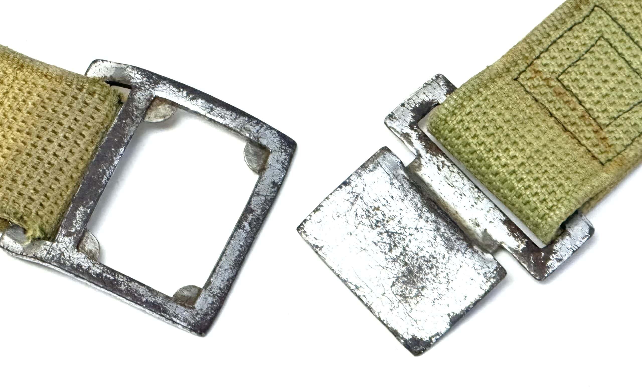 Chinese People's Volunteer CPV Korean War Web Belt with Interlocking Buckle — image 5