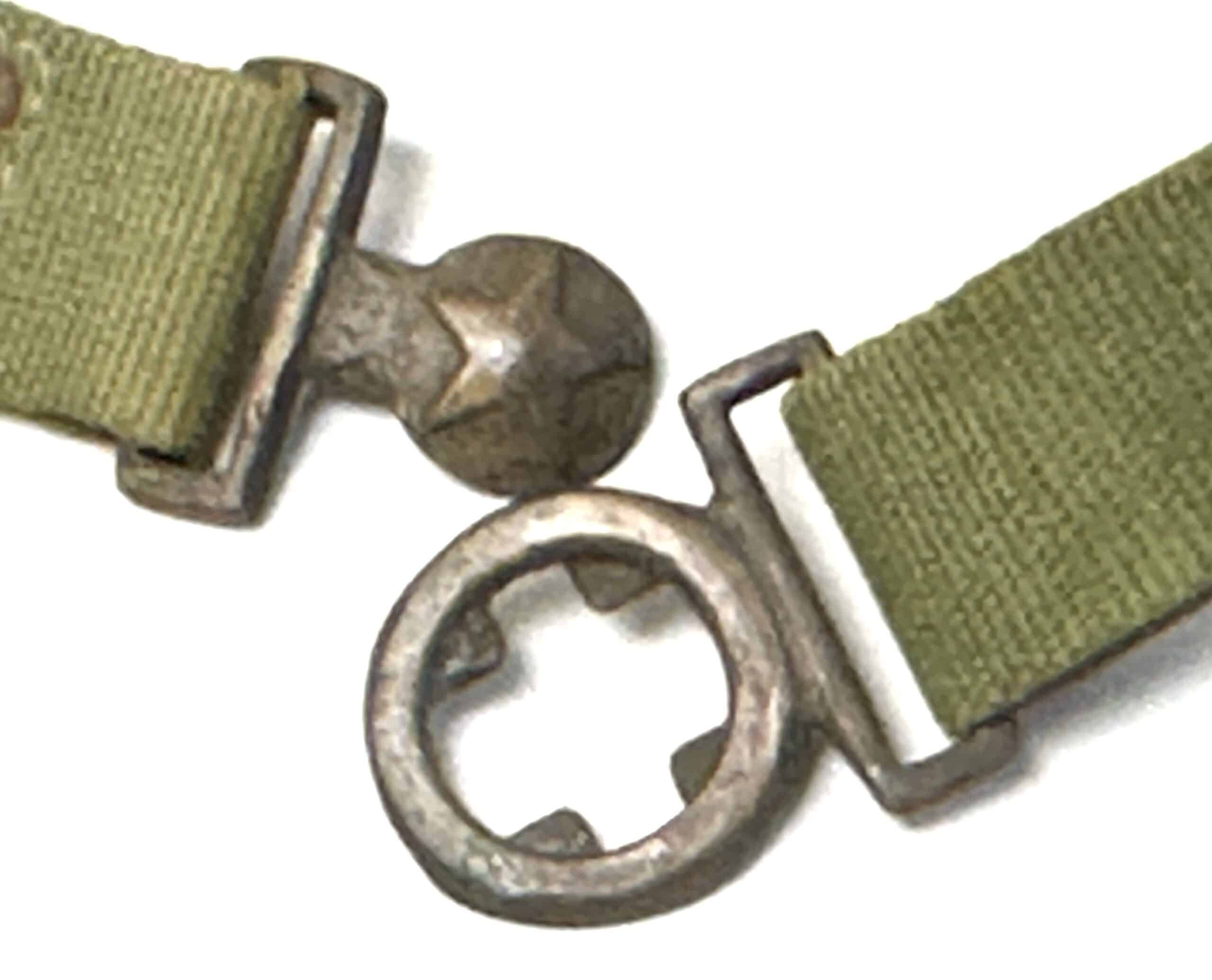 Chinese People's Volunteer CPV Korean War Officer Web Belt with Round Star Buckle — image 3