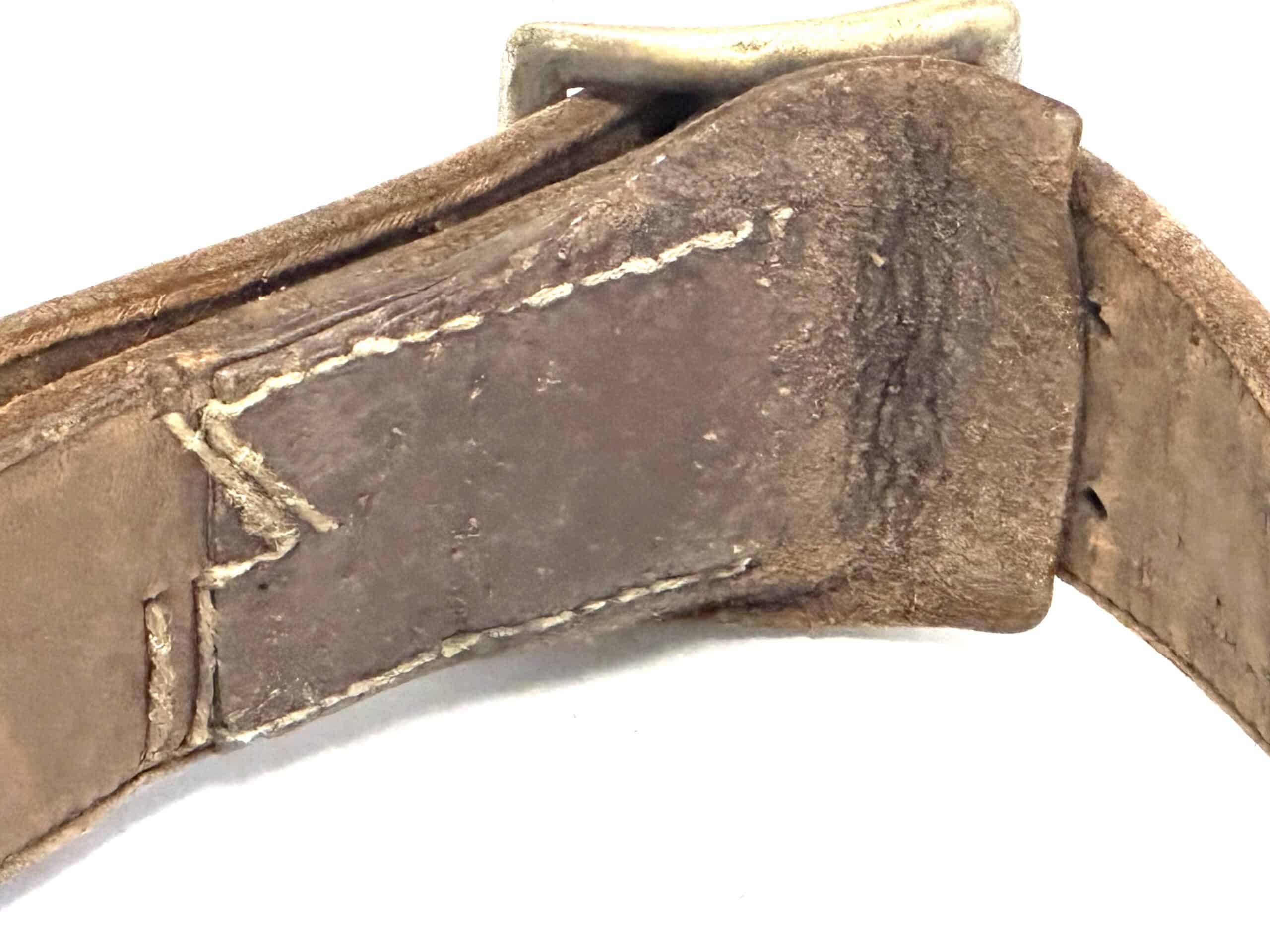 Chinese People's Volunteer CPV Korean War Officer's Wide Leather Belt — image 6