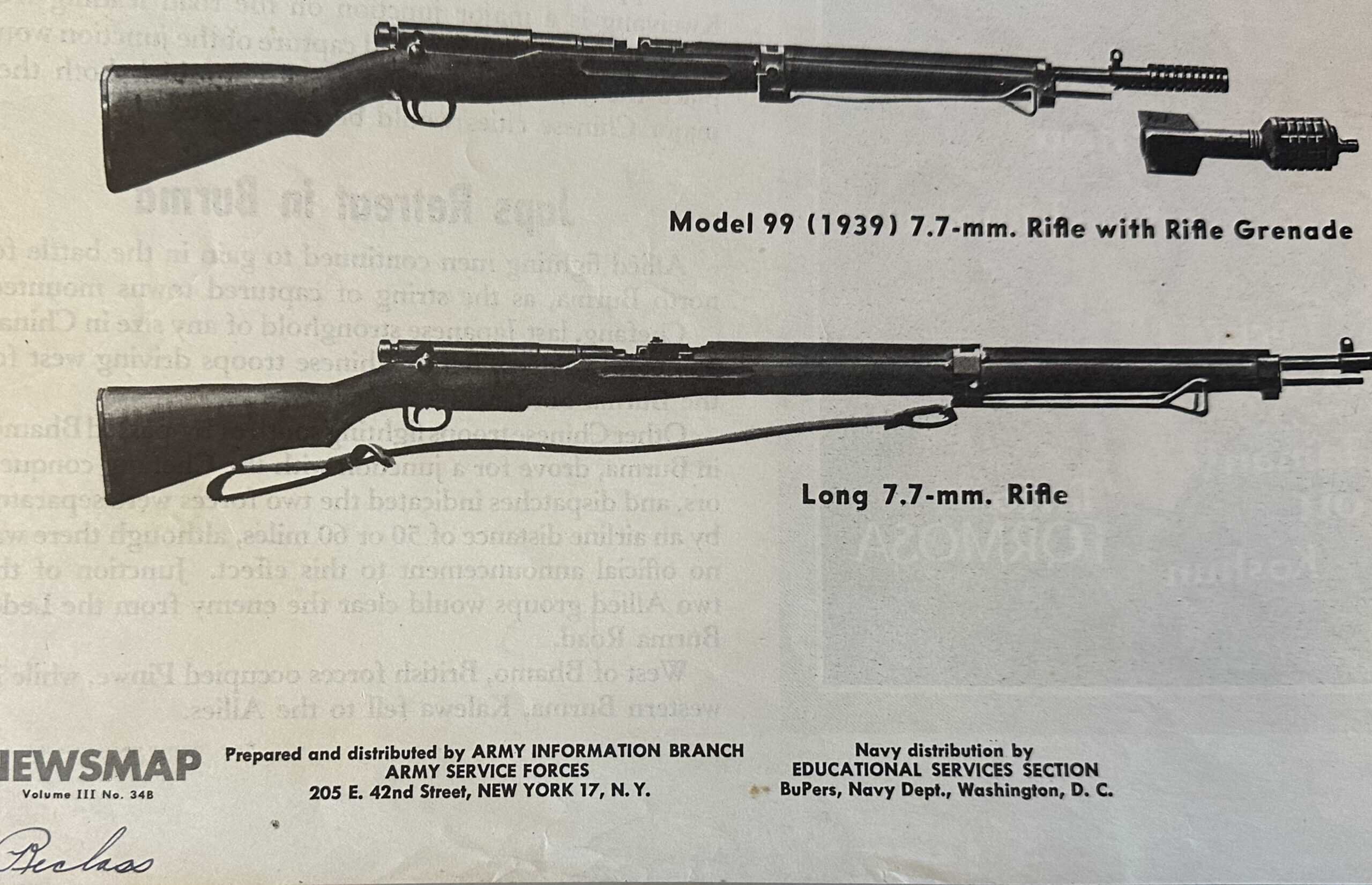 US WW2 Poster Japanese Infantry Weapons — image 3