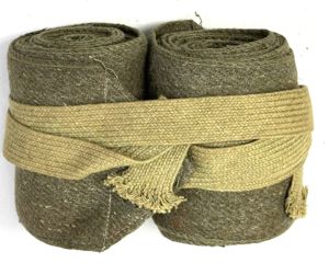 WW2 Japanese Army Leggings made with Helmet Chinstrap Webbing