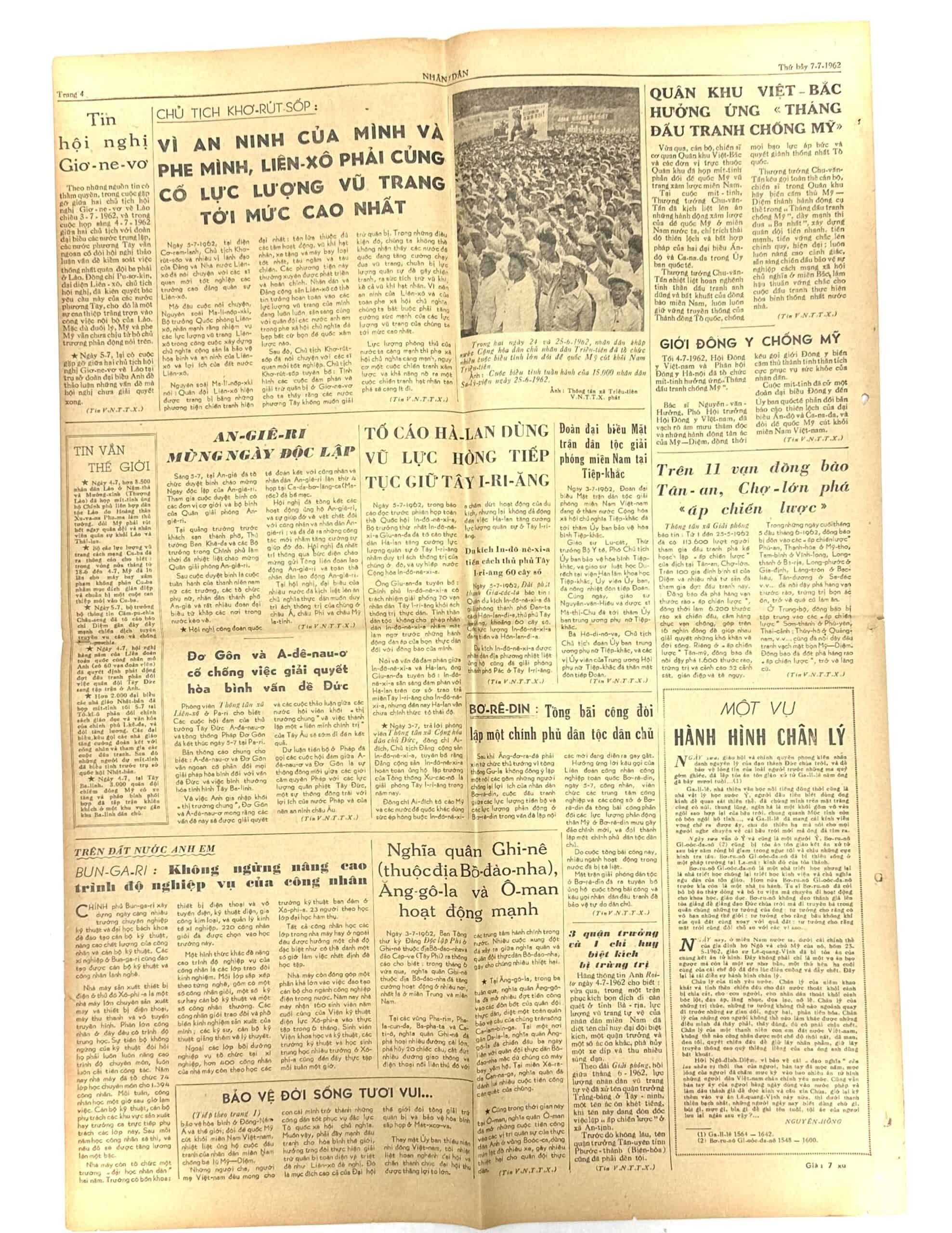 North Vietnamese Army Newspaper July 7, 1962 — image 4