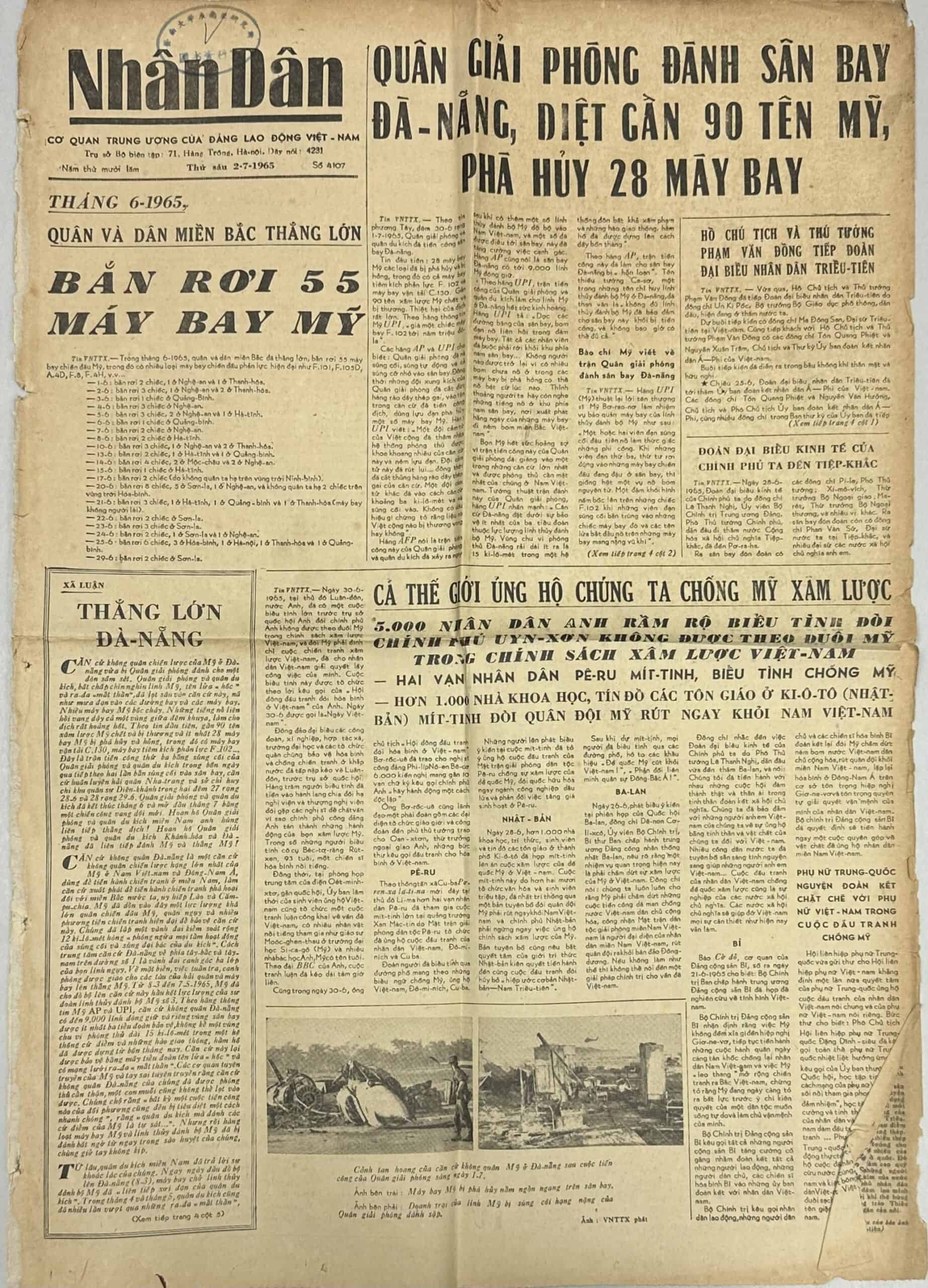 North Vietnamese Army Newspapers 1965 PAVN shot down 55 Planes — image 2