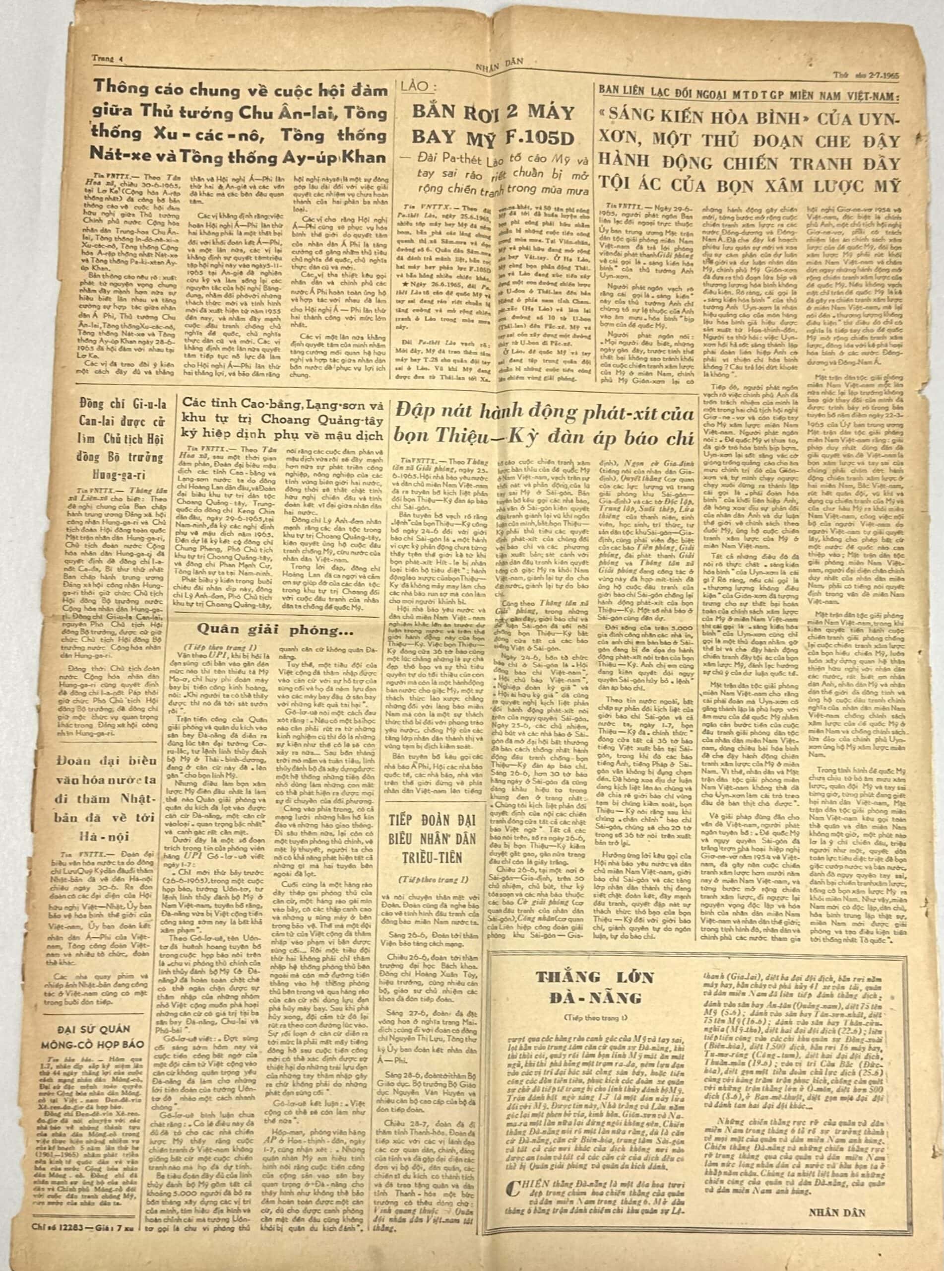 North Vietnamese Army Newspapers 1965 PAVN shot down 55 Planes — image 4