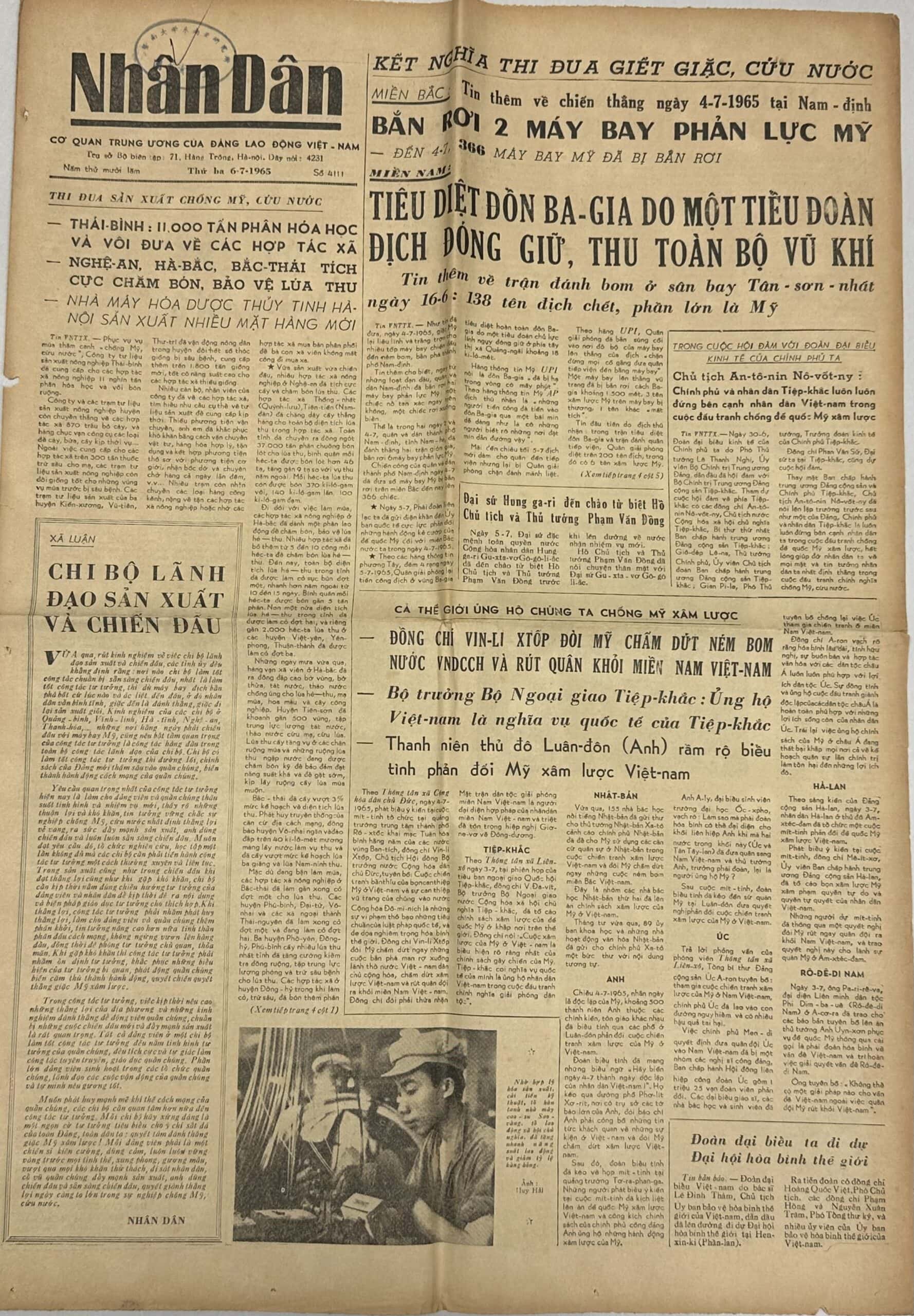 North Vietnamese Army Newspaper 1965 Female NVA — image 3