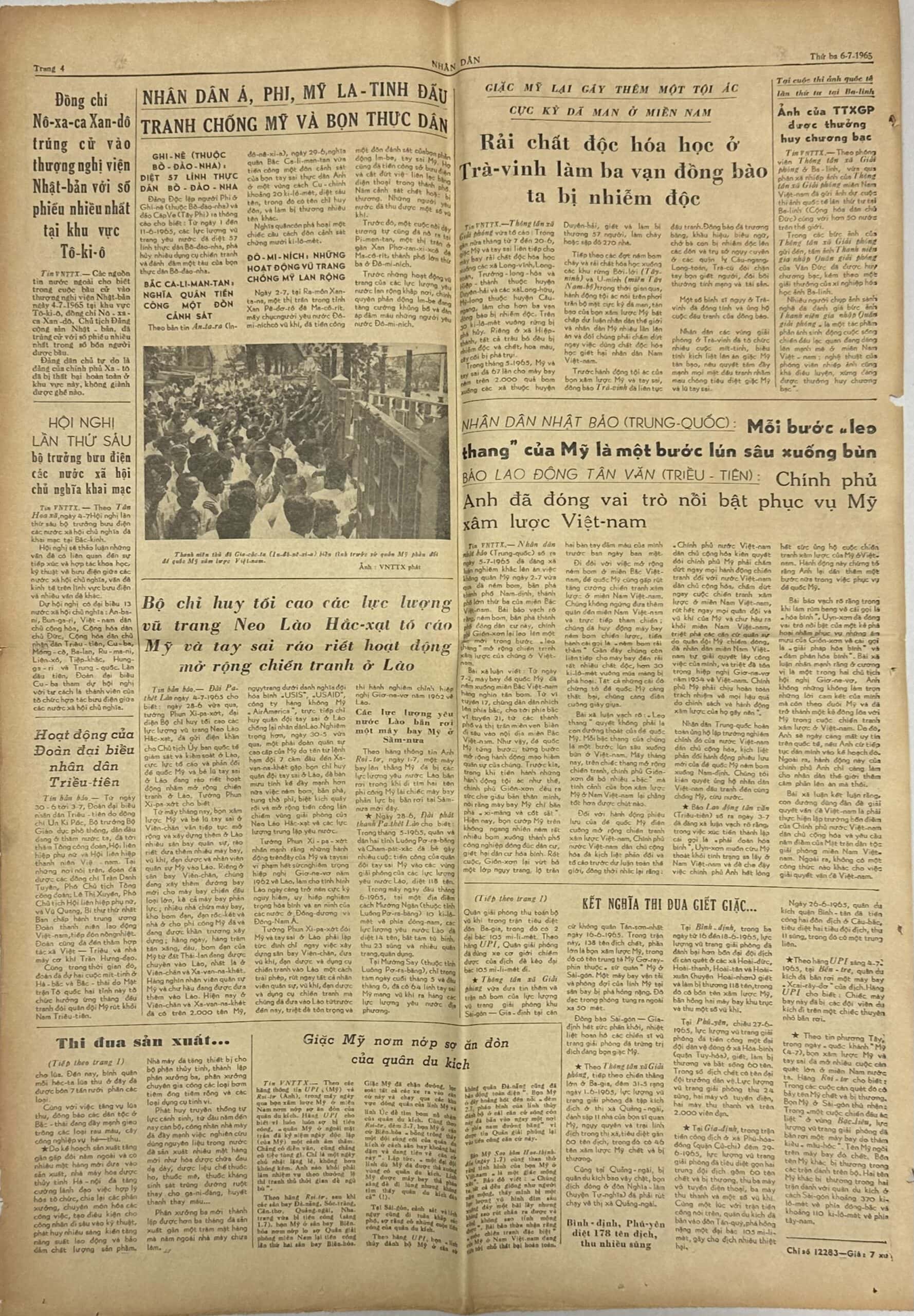 North Vietnamese Army Newspaper 1965 Female NVA — image 5