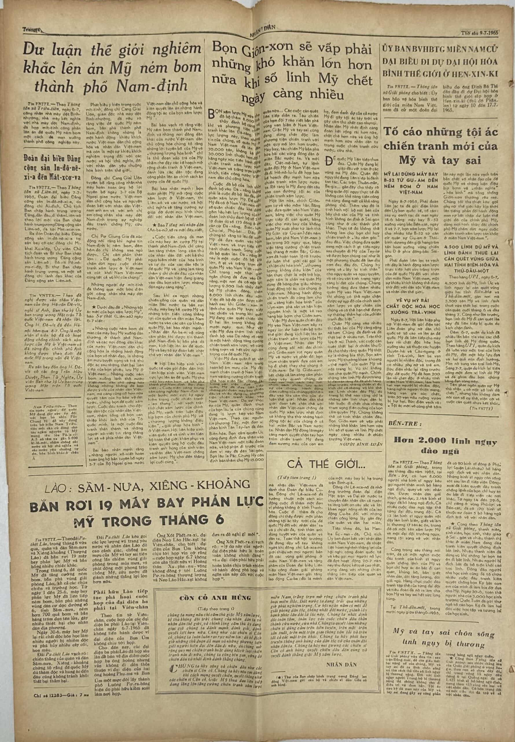 North Vietnamese Army Newspaper 1965 NVA with Chinese Maxim — image 5