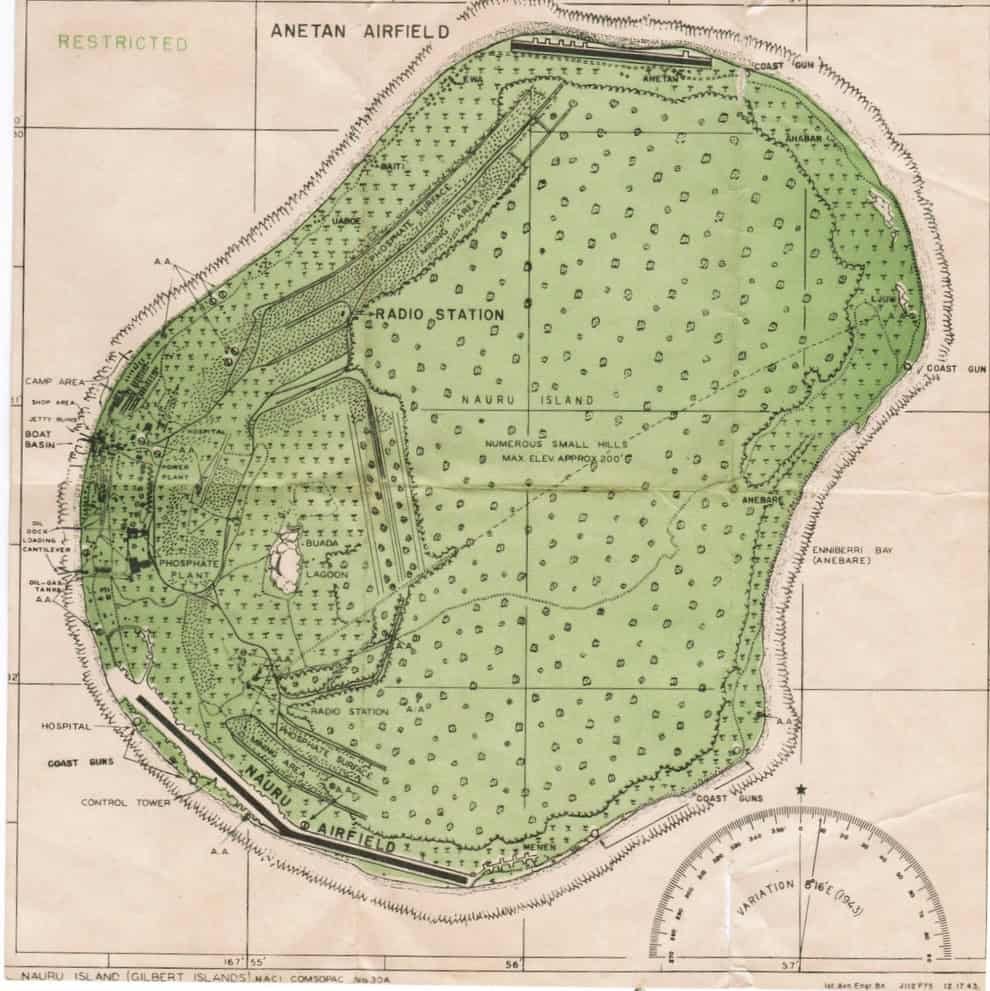 US WW2 Gun Camera Photographs of Japanese Occupied Island — image 4