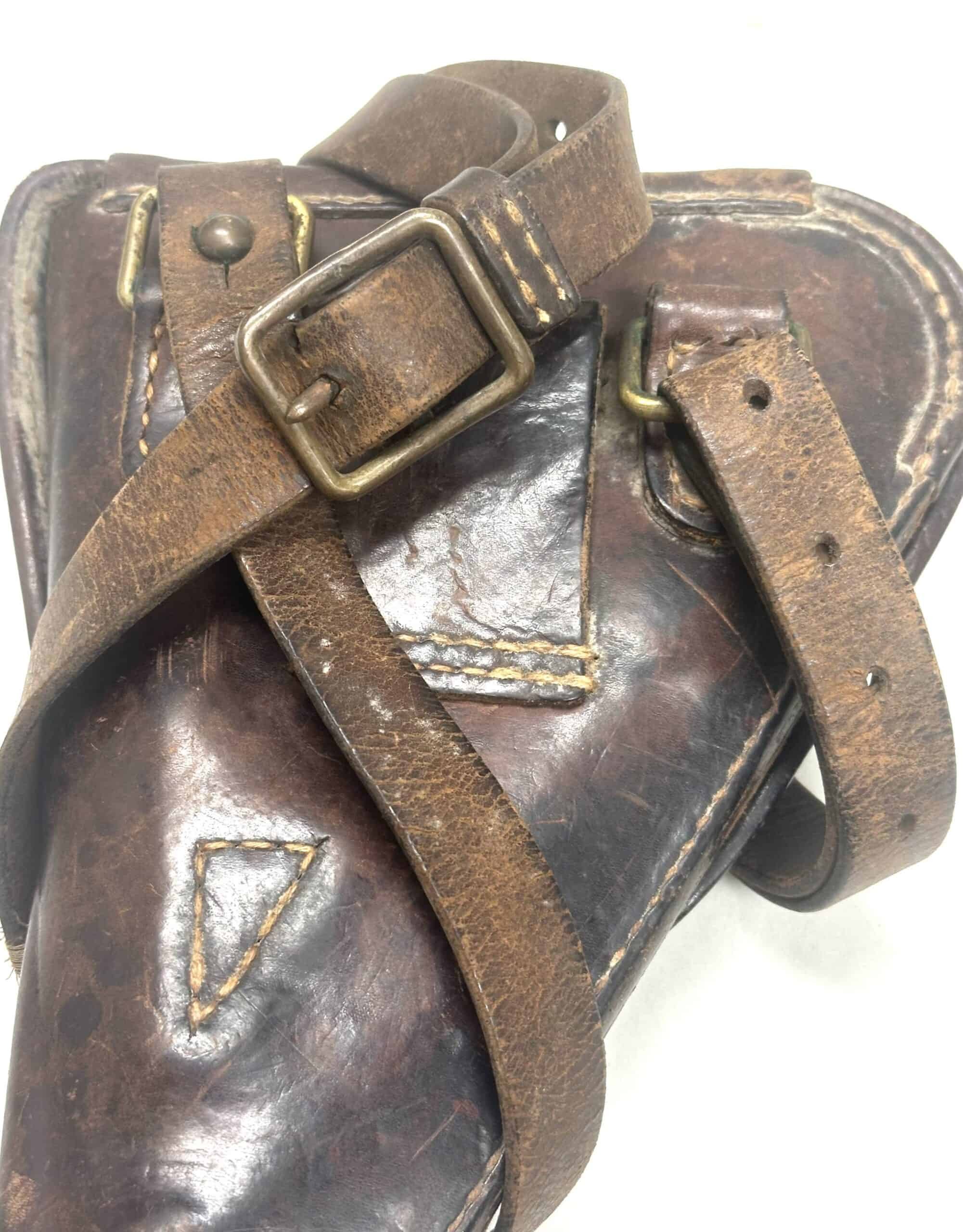 WW2 Japanese Navy Numbered & Named Type 14 Nambu Holster 1939 with Shoulder Strap — image 12