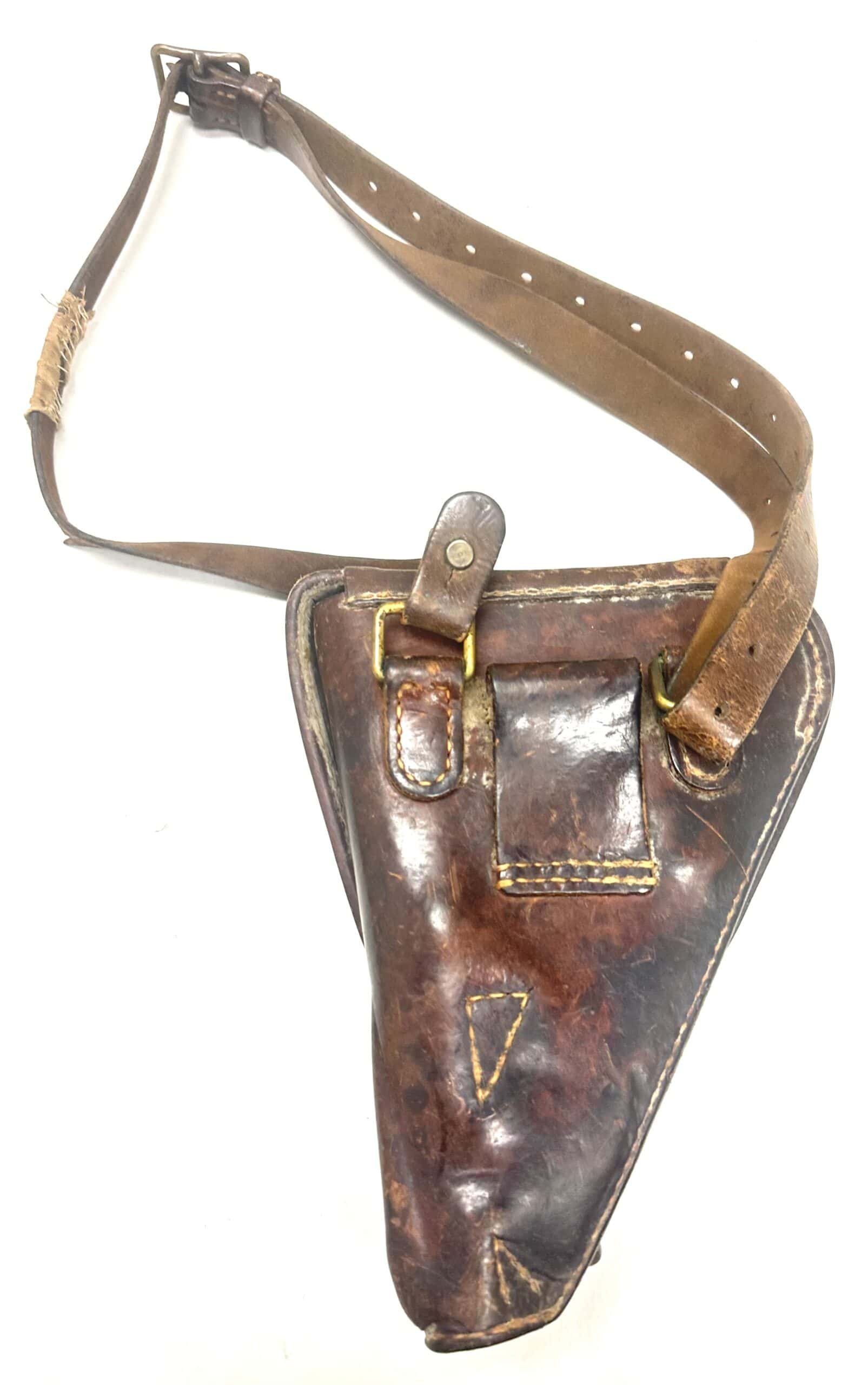 WW2 Japanese Navy Numbered & Named Type 14 Nambu Holster 1939 with Shoulder Strap — image 7