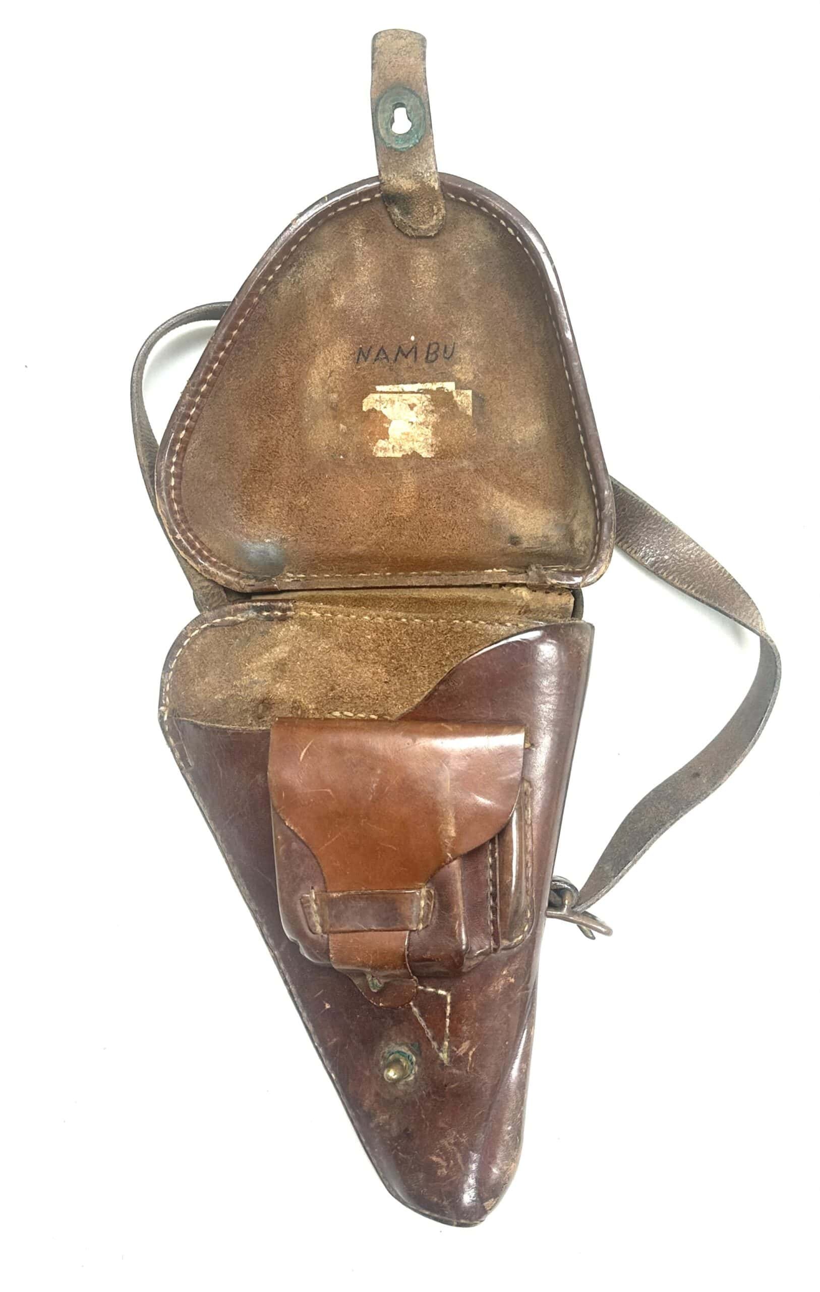 WW2 Japanese Nambu Type 14 Early Nambu Holster with Shoulder Strap — image 7