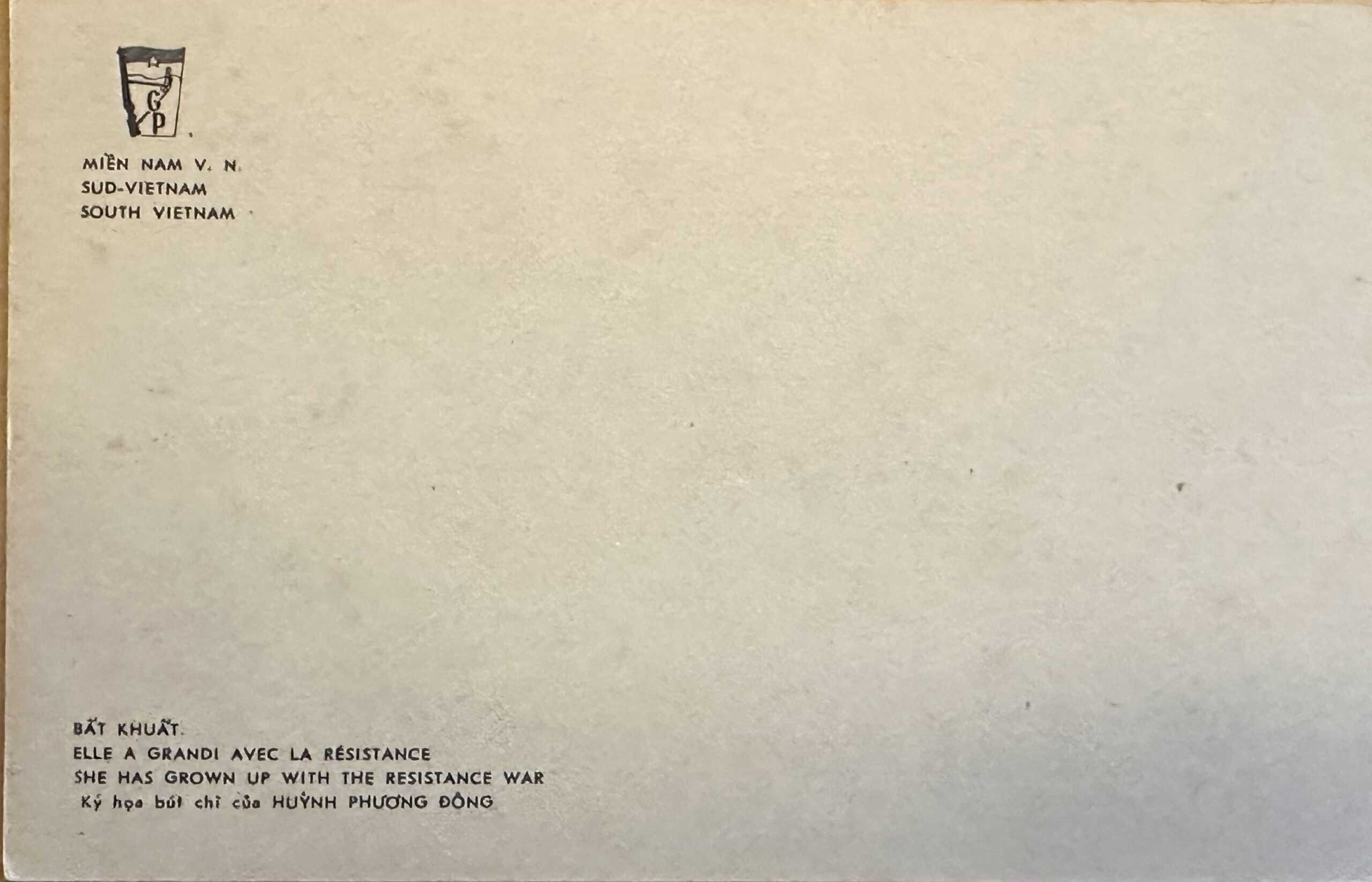 Viet Cong NLF Postcard VC Female Pixie — image 2