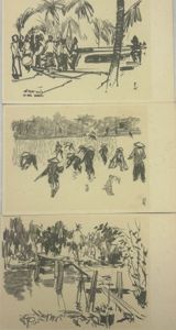 Viet Cong Postcards Lot of Three