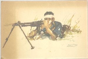 Viet Cong Color Print of BAR in action