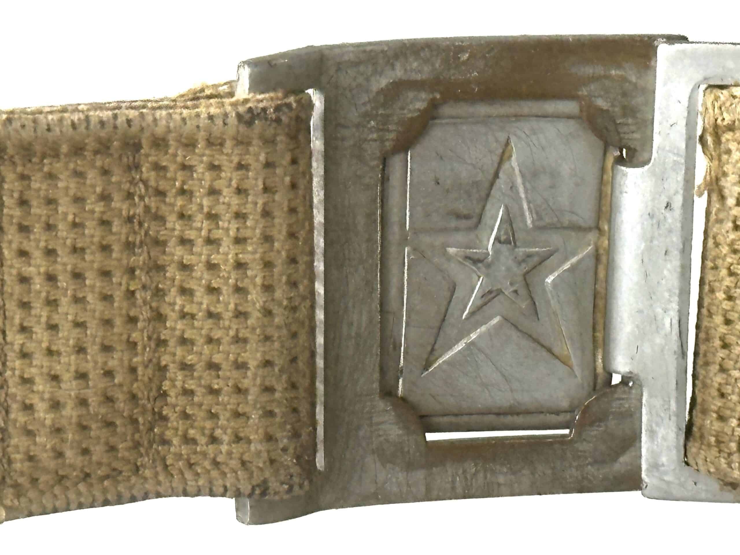 North Vietnamese Army Viet Cong Pre 1965 Web Belt with Interlocking Star Buckle — image 4