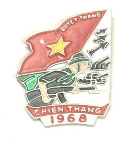 North Vietnamese Army Viet Cong Tet Offensive Campaign Badge 1968