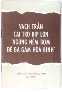 North Vietnamese Army Propaganda Booklet Stop The Bombing 1967