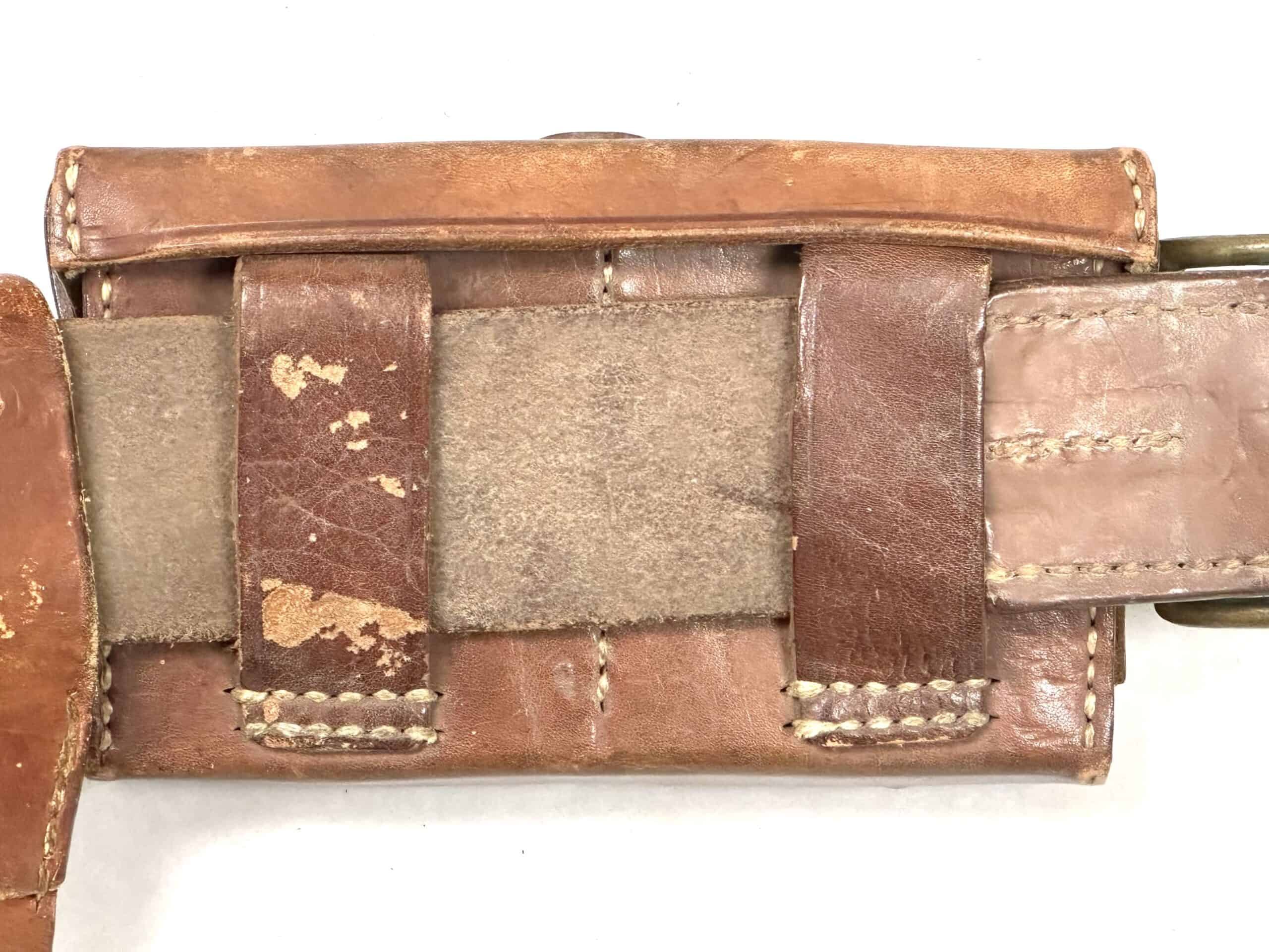 WW2 Japanese Arisaka Belt Rig with Ammunition Pouches & Bayonet Frog Excellent — image 9