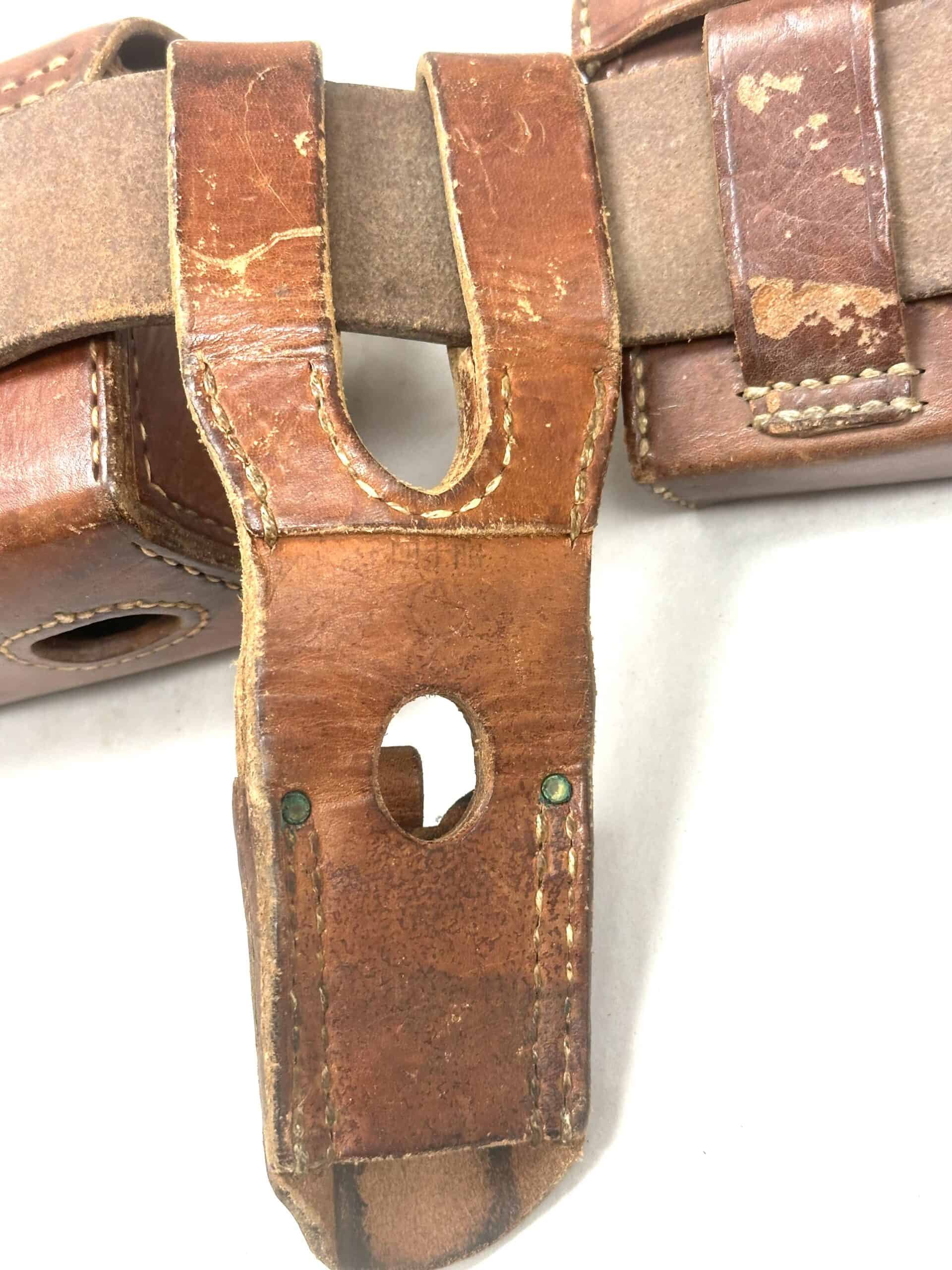 WW2 Japanese Arisaka Belt Rig with Ammunition Pouches & Bayonet Frog Excellent — image 10