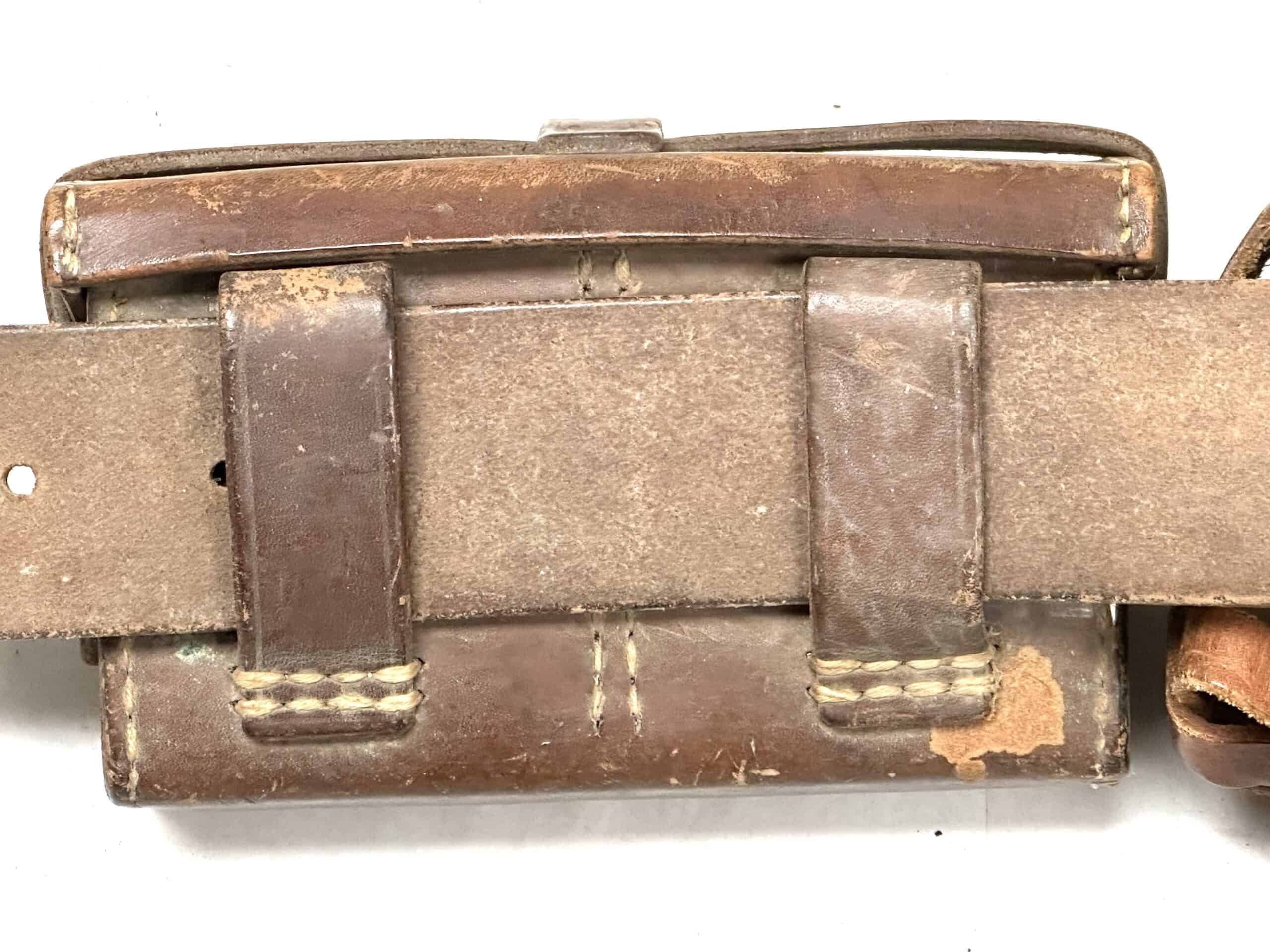 WW2 Japanese Arisaka Belt Rig with Ammunition Pouches & Bayonet Frog Excellent — image 13