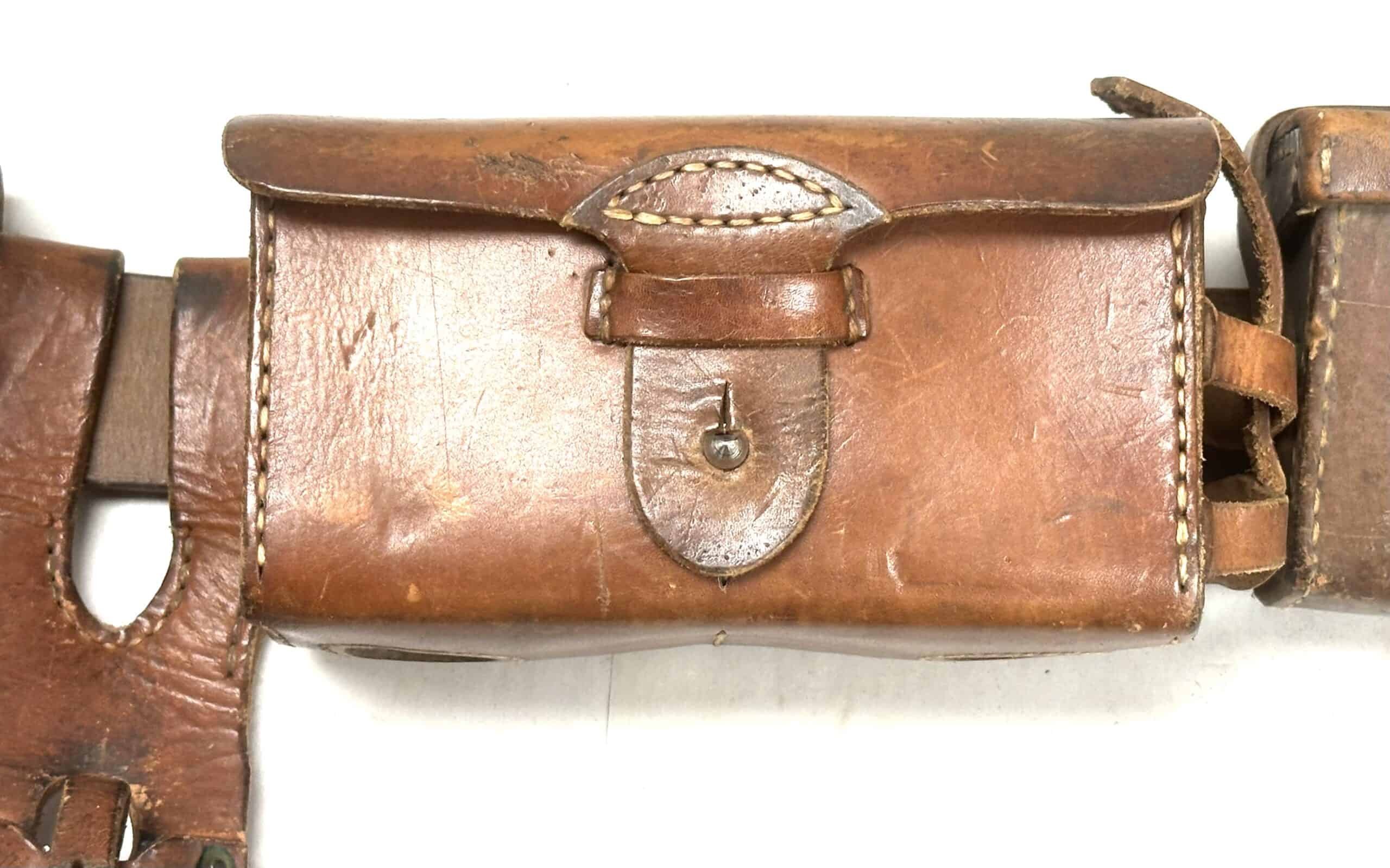 WW2 Japanese Arisaka Belt Rig with Ammunition Pouches & Bayonet Frog Excellent — image 4