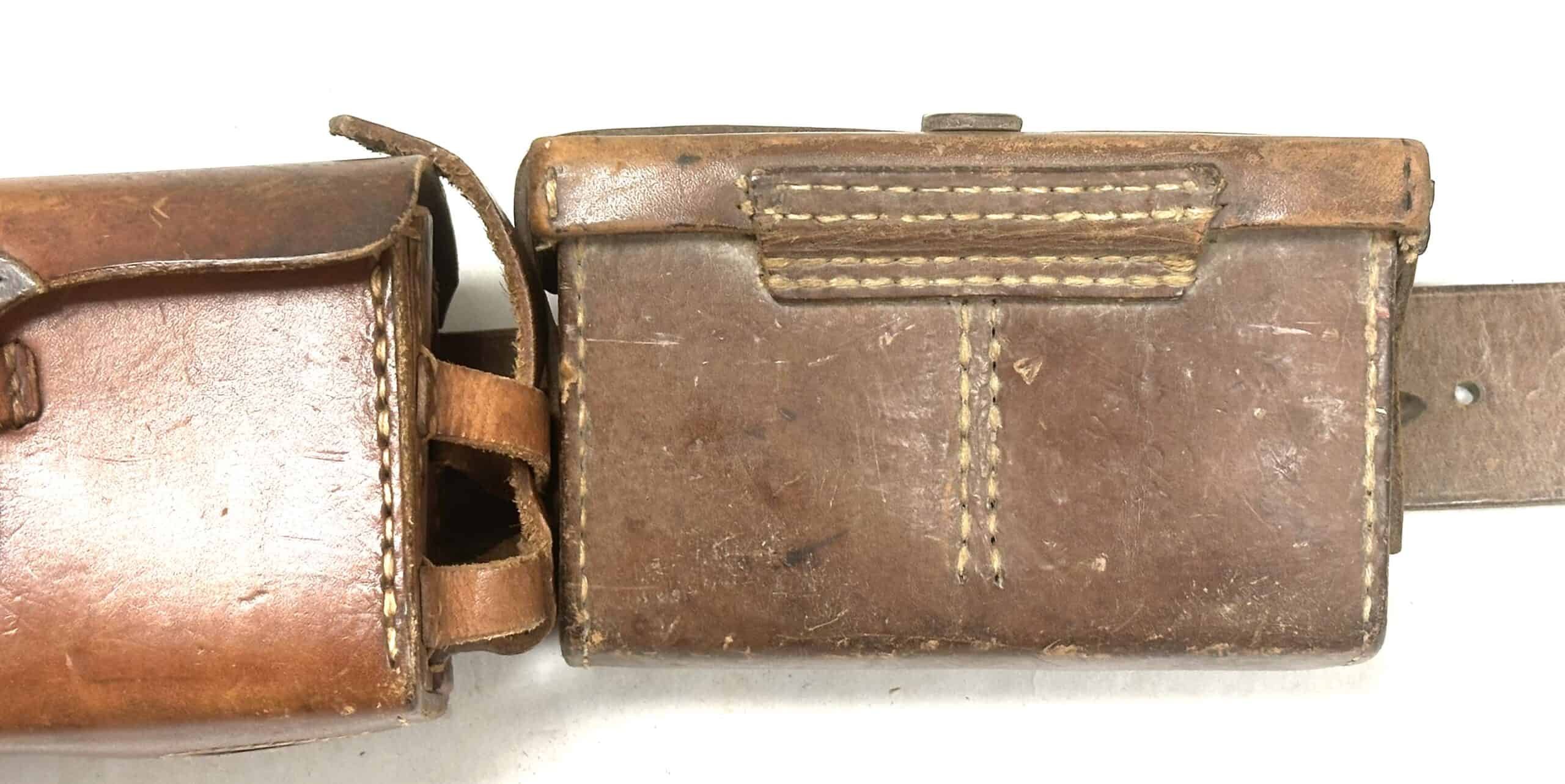 WW2 Japanese Arisaka Belt Rig with Ammunition Pouches & Bayonet Frog Excellent — image 5