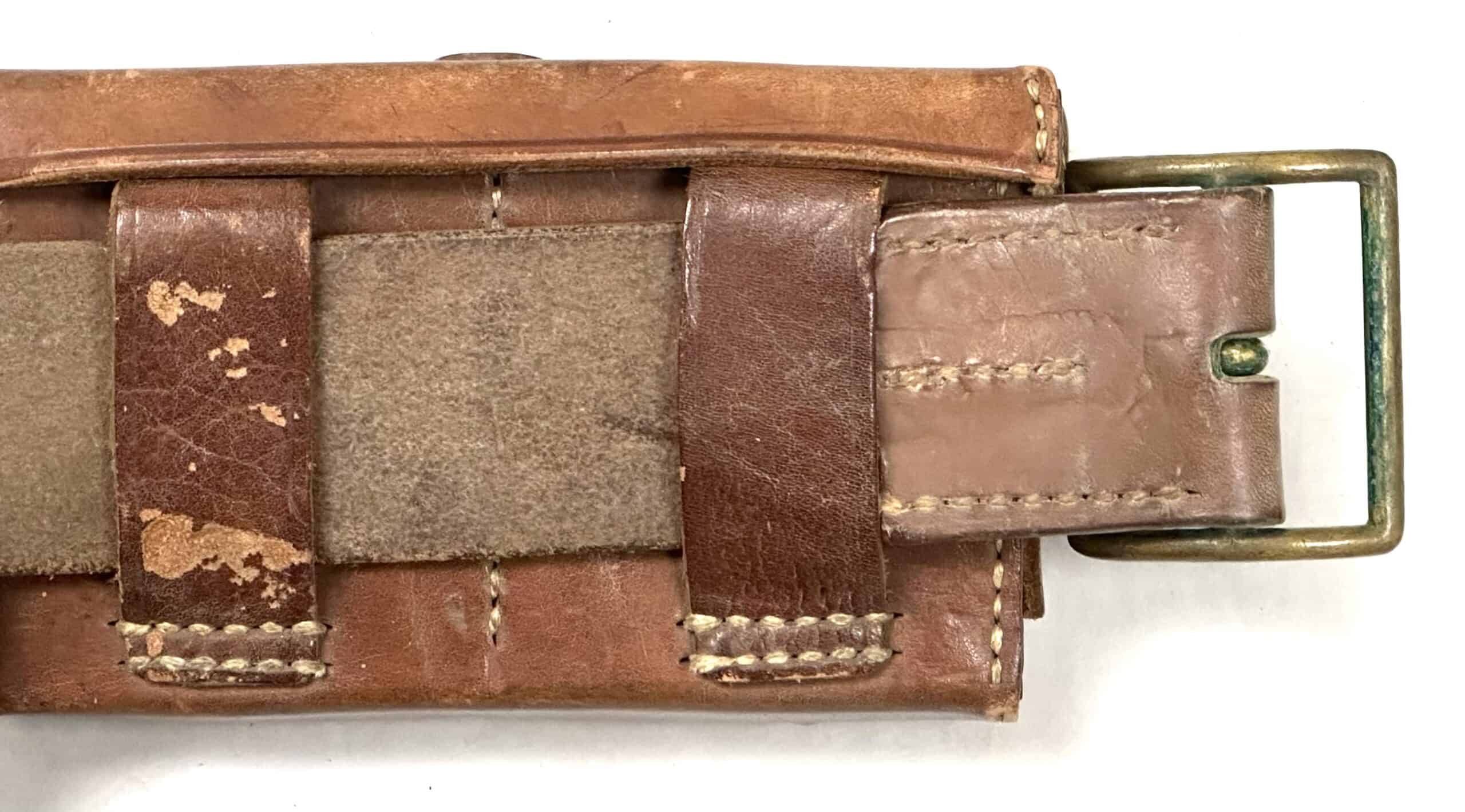 WW2 Japanese Arisaka Belt Rig with Ammunition Pouches & Bayonet Frog Excellent — image 8