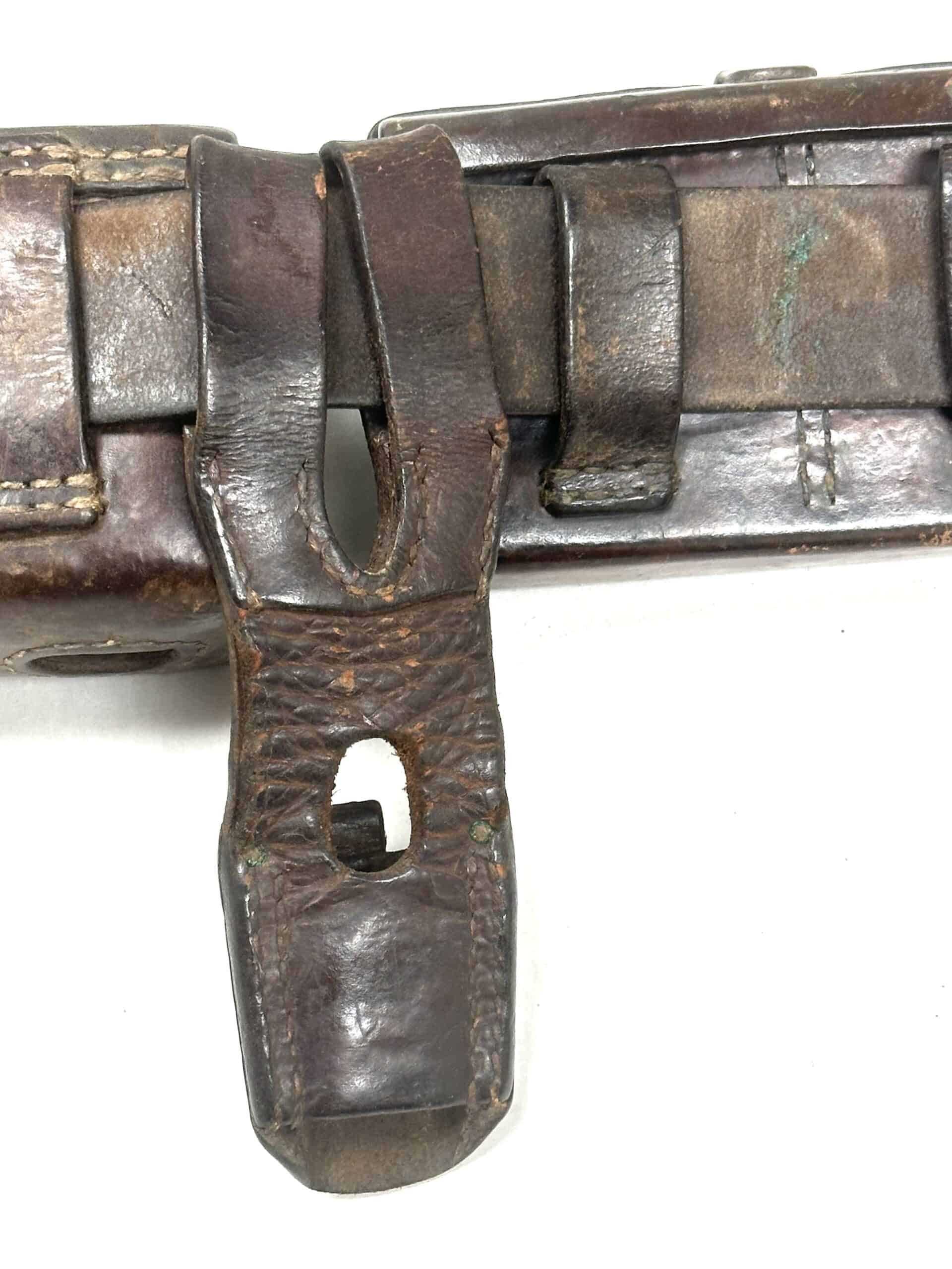 WW2 Japanese Arisaka Rifle Belt Rig With Ammunition Pouches & Type 30 Bayonet Frog — image 10