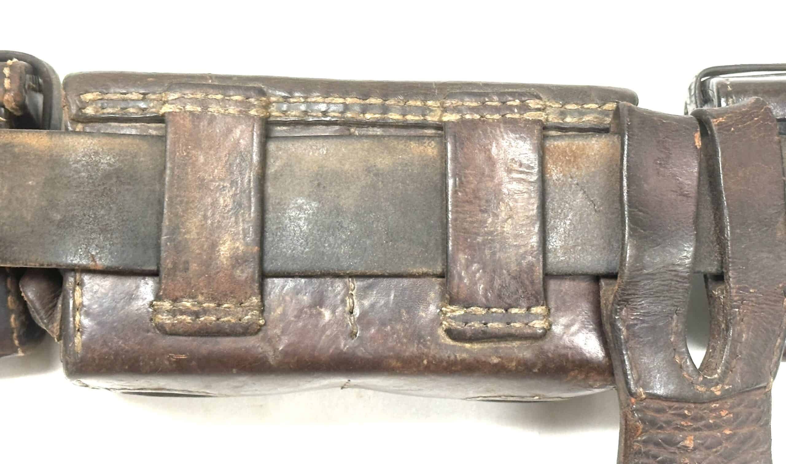 WW2 Japanese Arisaka Rifle Belt Rig With Ammunition Pouches & Type 30 Bayonet Frog — image 11