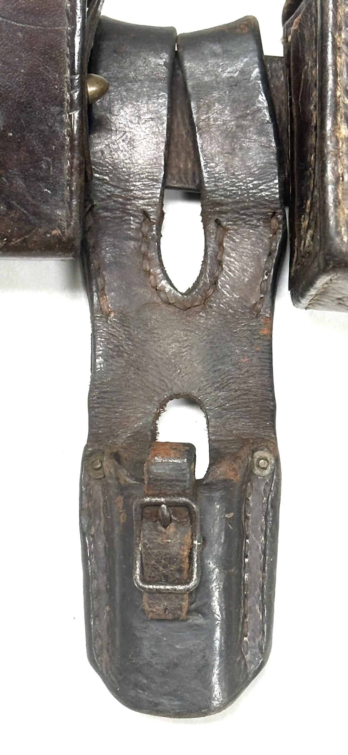 WW2 Japanese Arisaka Rifle Belt Rig With Ammunition Pouches & Type 30 Bayonet Frog — image 4