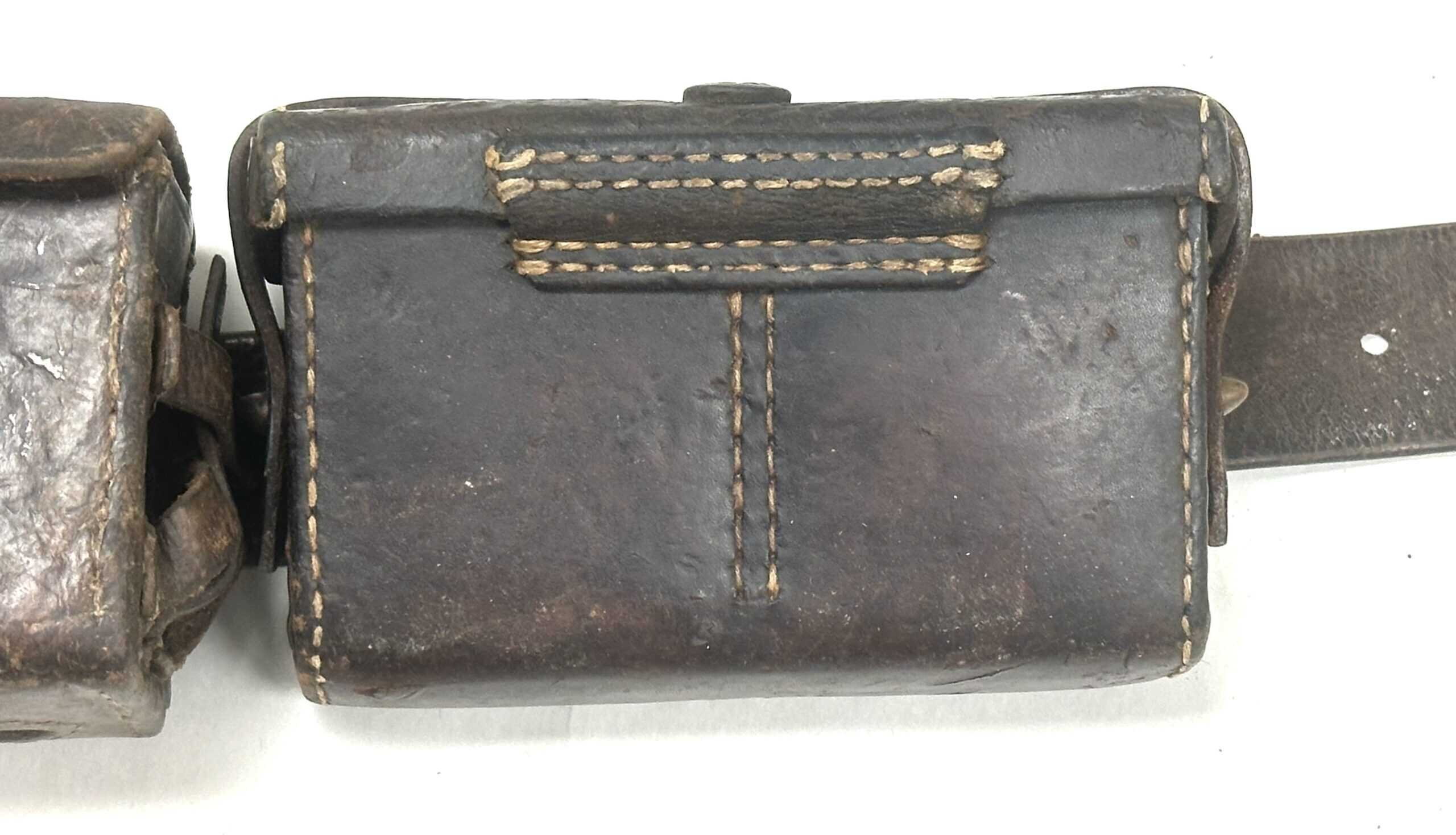 WW2 Japanese Arisaka Rifle Belt Rig With Ammunition Pouches & Type 30 Bayonet Frog — image 6