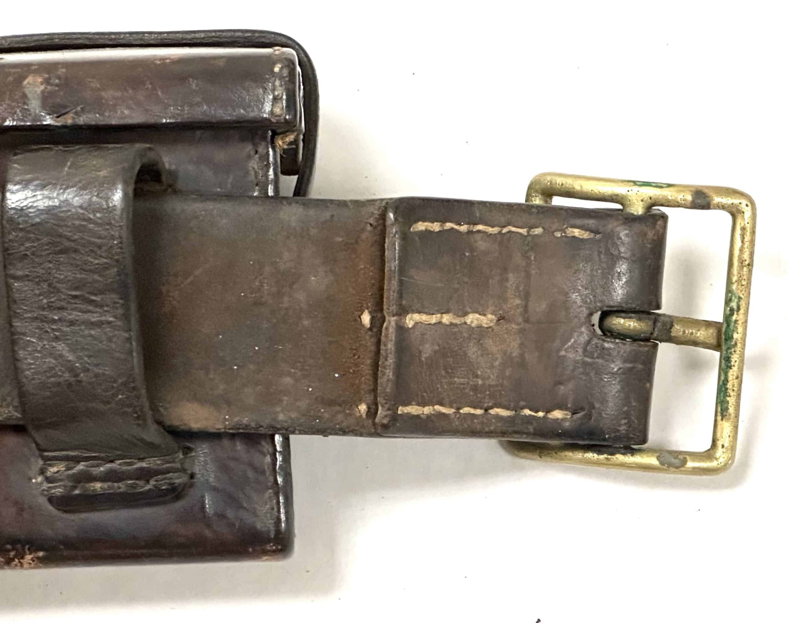 WW2 Japanese Arisaka Rifle Belt Rig With Ammunition Pouches & Type 30 Bayonet Frog — image 8