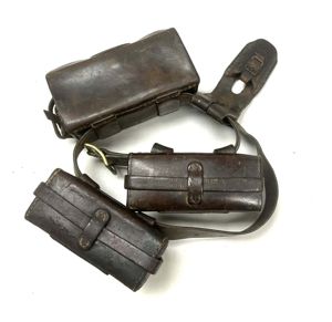 WW2 Japanese Arisaka Rifle Belt Rig With Ammunition Pouches & …